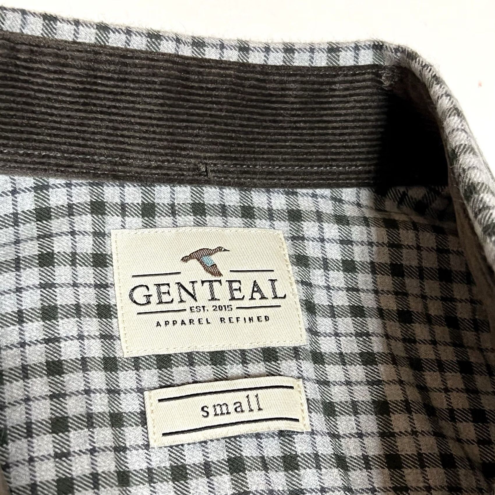 Vintage Genteal Shirt Plaid Button-Up Long Sleeve Cotton Flannel Mens Size S Gray 100% Cotton Button-Down Collar Pocket Size US S / EU 44-46 / 1 - 7 Thumbnail