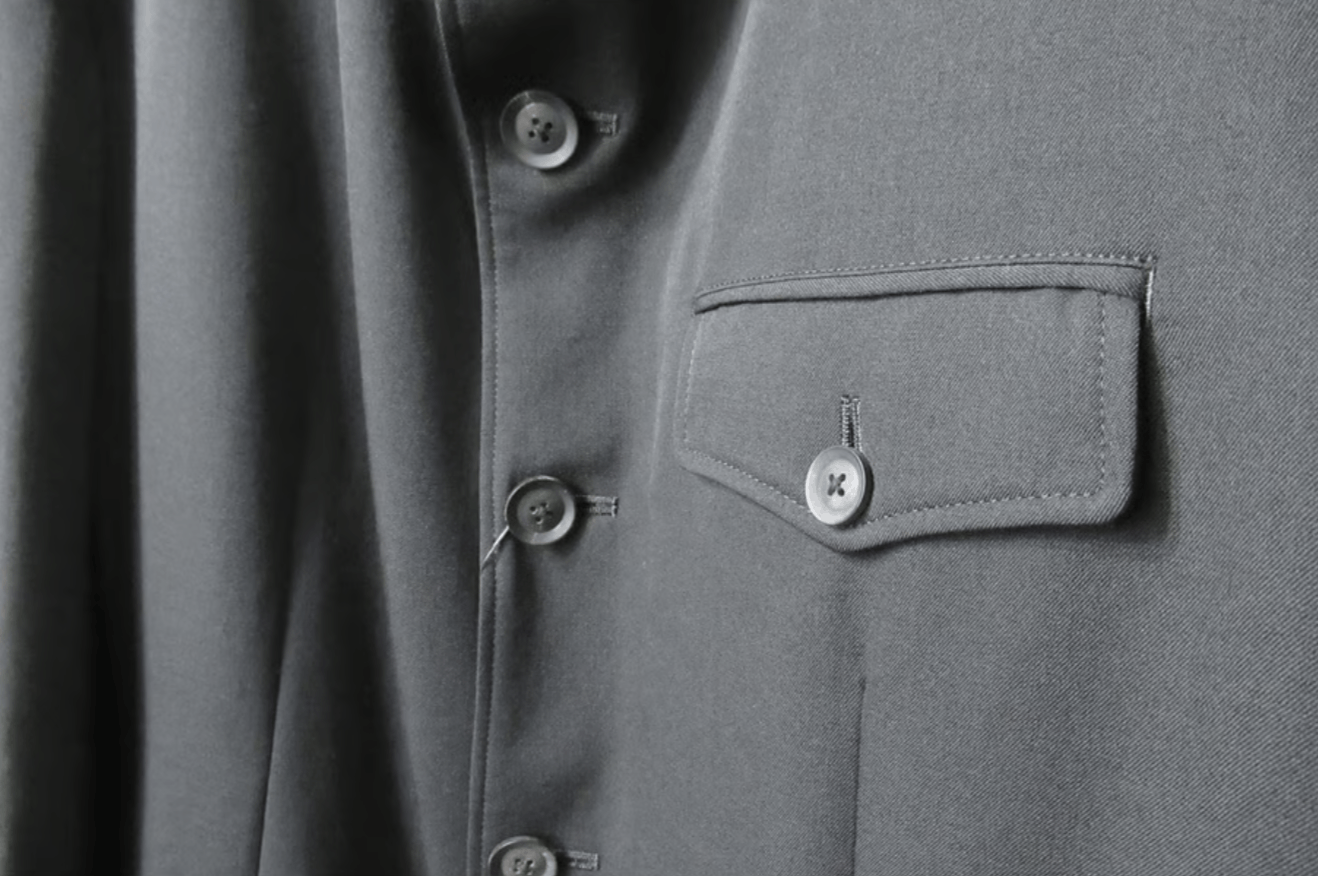 Yohji Yamamoto Yohji Yamamoto Pour Homme Asymmetric Stand Collar Jacket Size US L / EU 52-54 / 3 - 4 Thumbnail