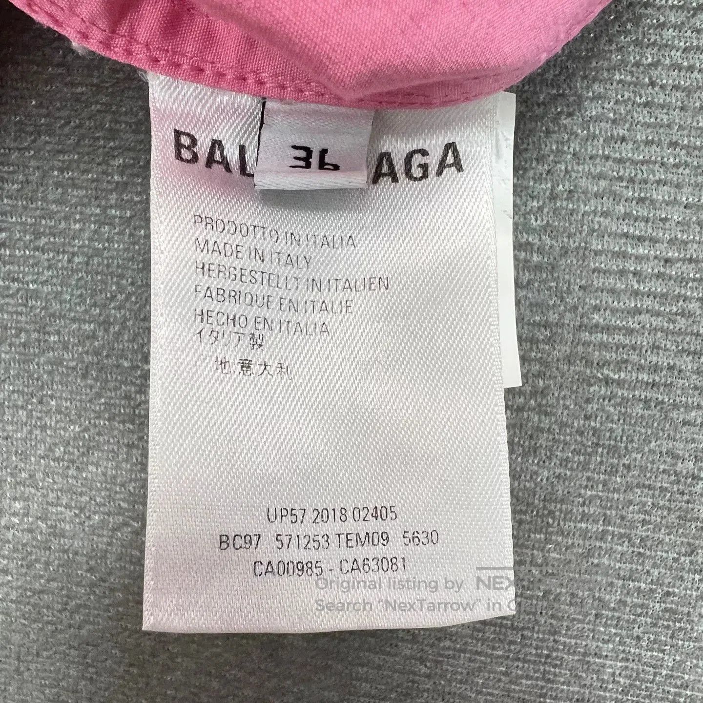 Balenciaga Balenciaga Pink Long Logo Print Shirt. Size XS / US 0-2 / IT 36-38 - 6 Thumbnail