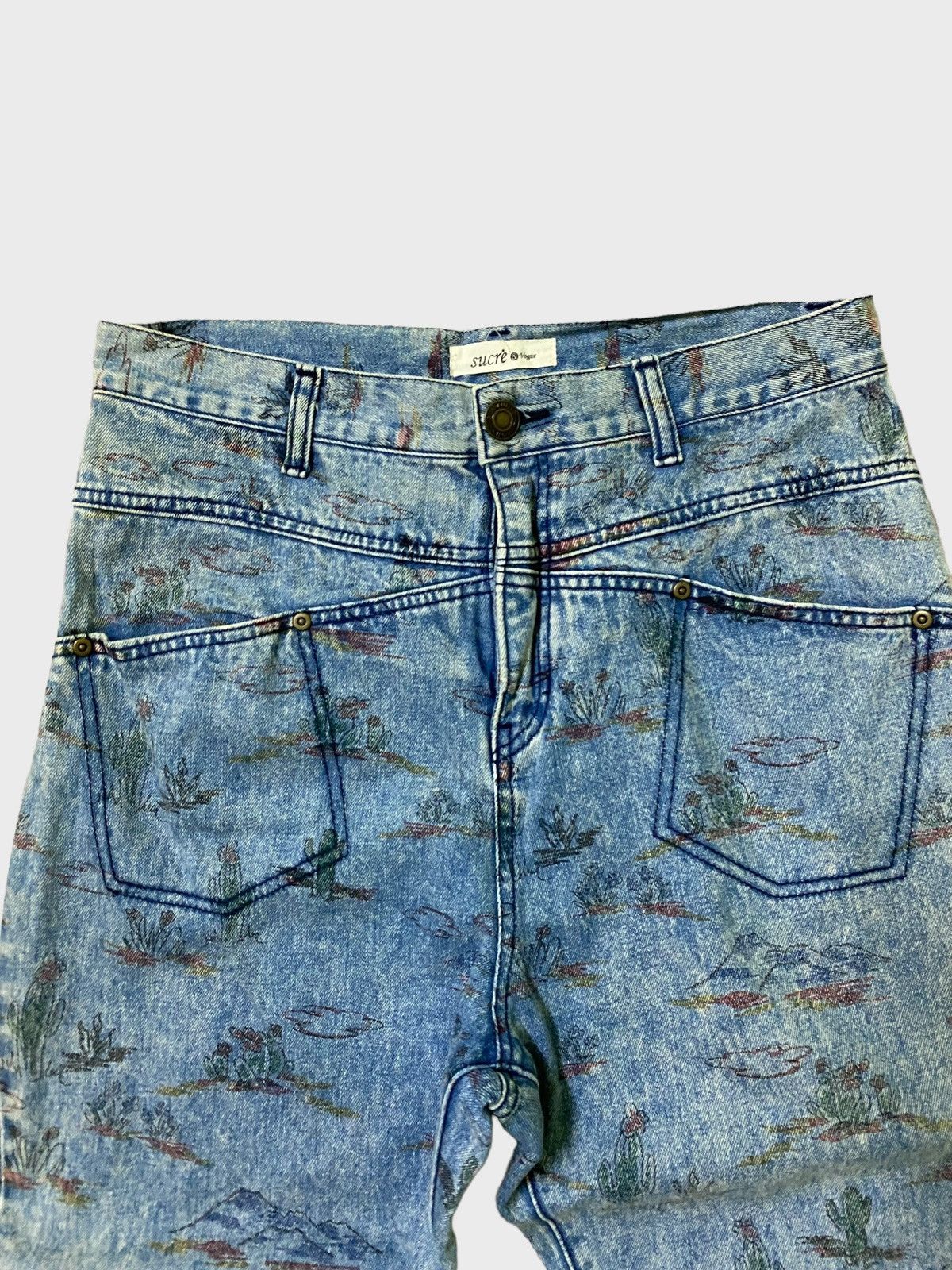Issey Miyake Issey Miyake Style Cactus Designs Denim Jeans Size US 30 / EU 46 - 3 Thumbnail