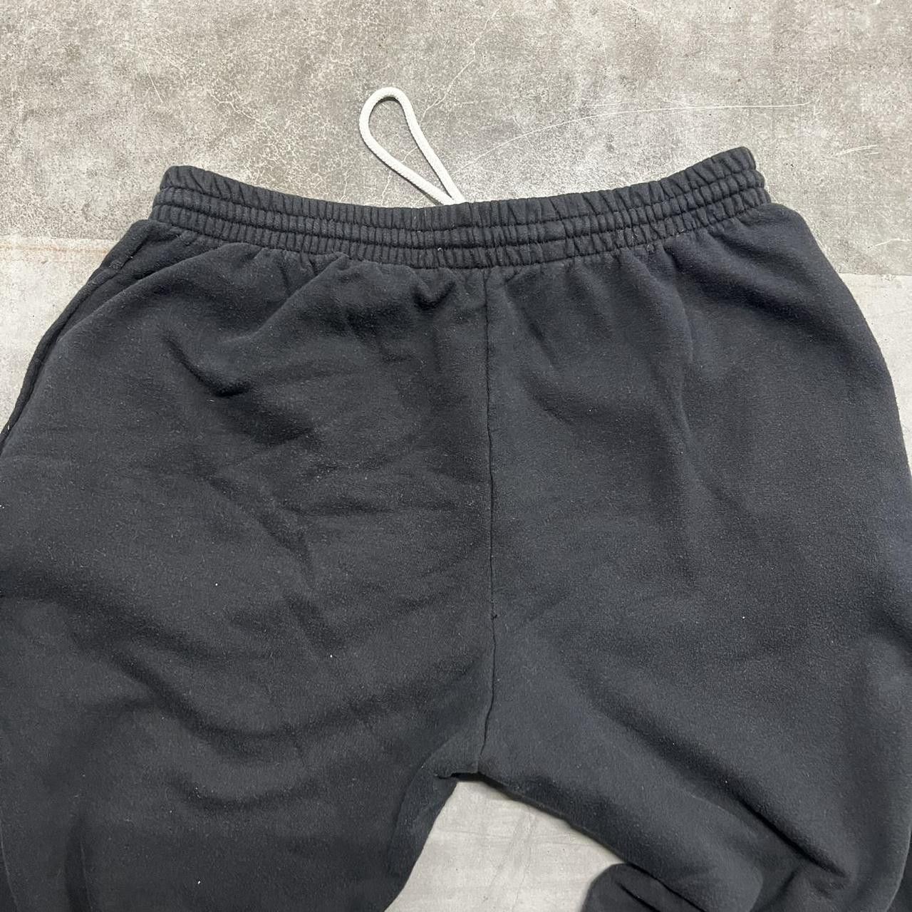 Japanese Brand × Vintage Vintage Y2K Blank Black Loungewear Essential Sweatpants! Size US 34 / EU 50 - 5 Thumbnail