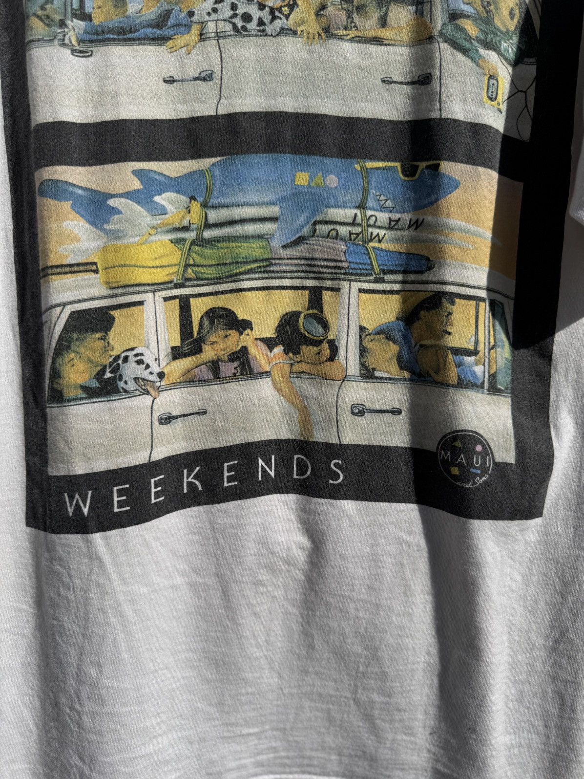 Vintage Vintage 90s Maui And Sons Weekends Graphic Tee Size US XL / EU 56 / 4 - 4 Thumbnail