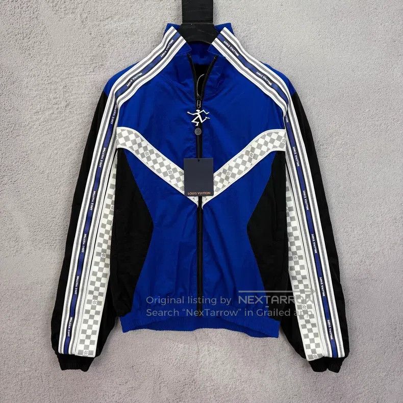 Louis Vuitton Louis Vuitton Checkerboard-paneled striped turtleneck zip- Size US S / EU 44-46 / 1 - 1 Thumbnail