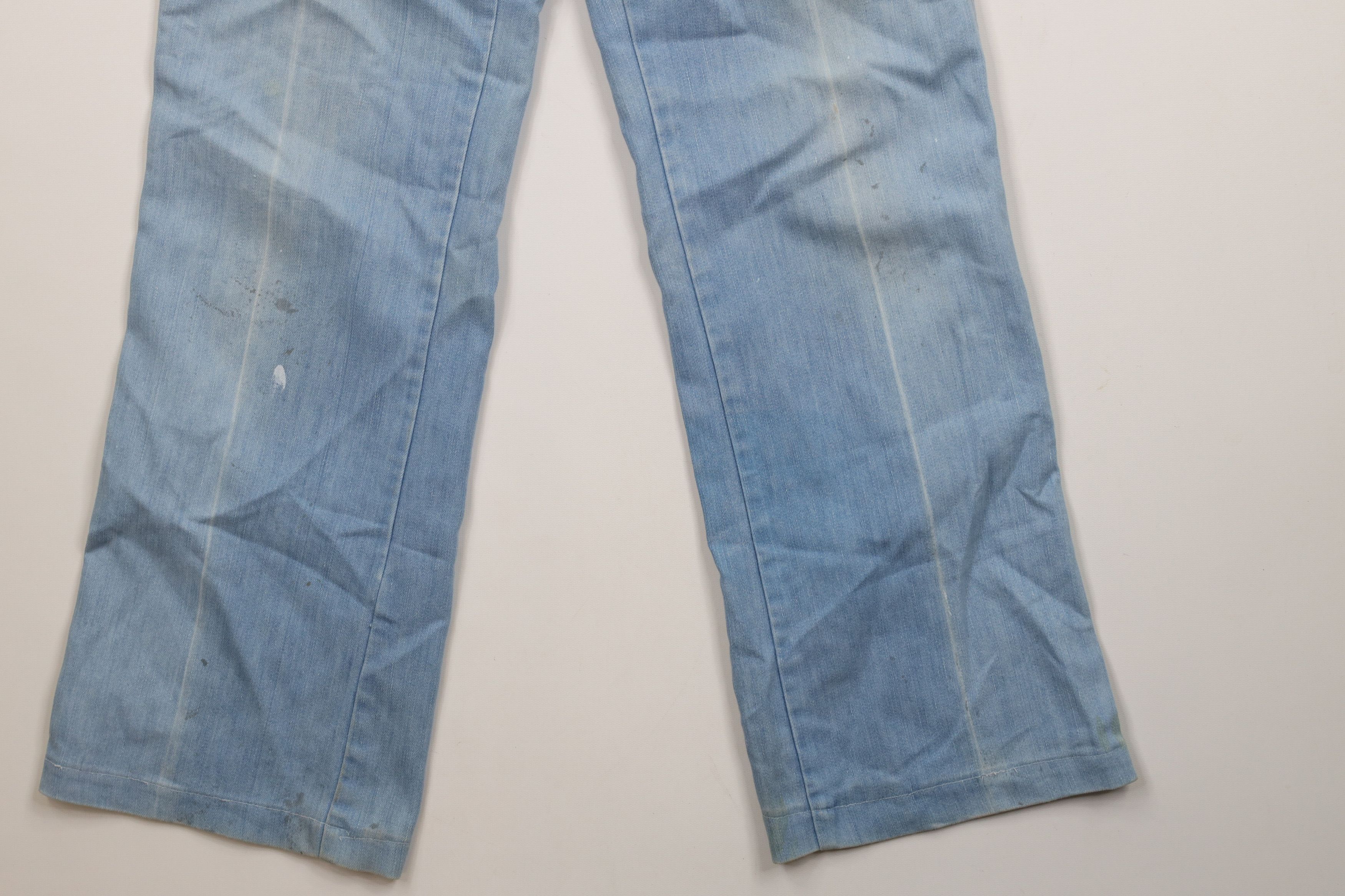 Vintage Vintage 70s Streetwear Flared Wide Leg Denim Jeans Blue USA Size 27" / US 4 / IT 40 - 4 Thumbnail