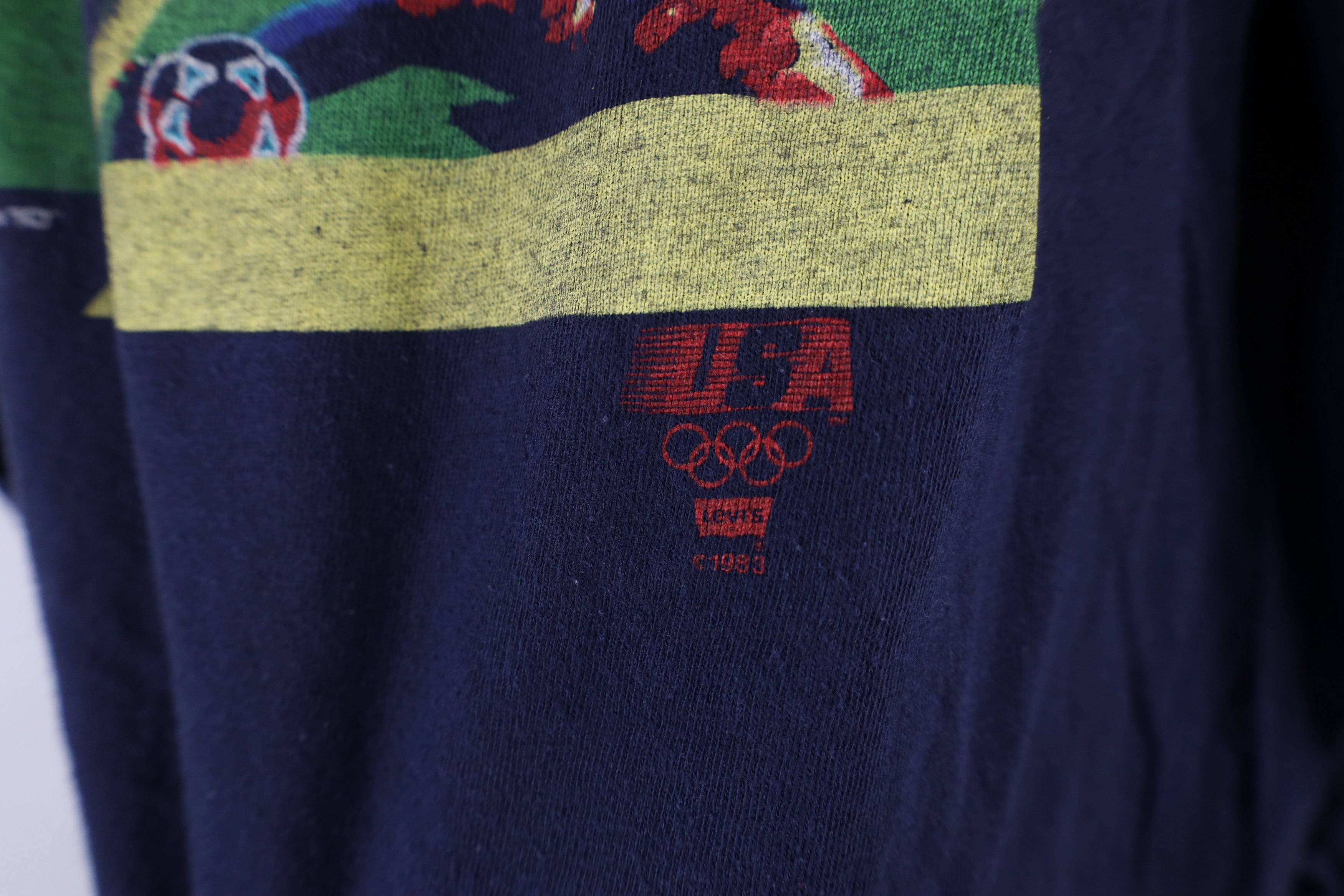 Levi's × Vintage Vintage 80s Levis Olympics Soccer Long Sleeve T-Shirt USA Size US XL / EU 56 / 4 - 7 Thumbnail