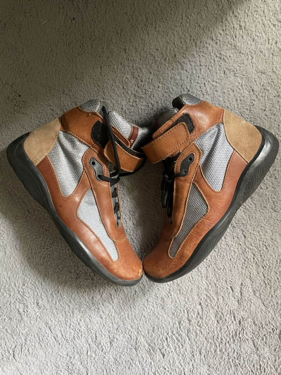 Prada OG Prada 'America's Cup' High Top Sneakers Size US 11 / EU 44 - 3 Thumbnail