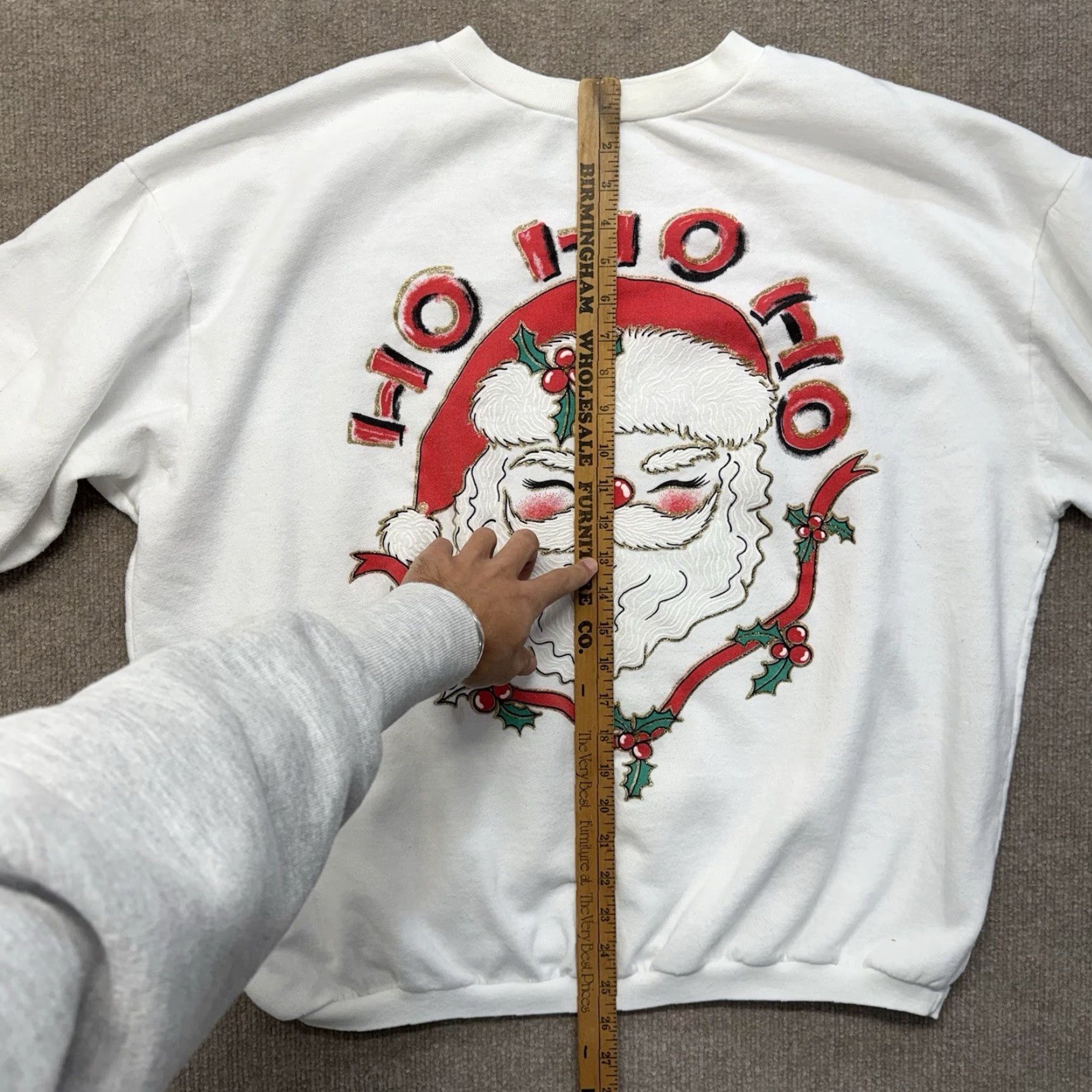 Vintage VINTAGE Santa Ugly Christmas Sweatshirt Mens XL Short Sleeve Fleece 80s Merry Size US XL / EU 56 / 4 - 4 Thumbnail