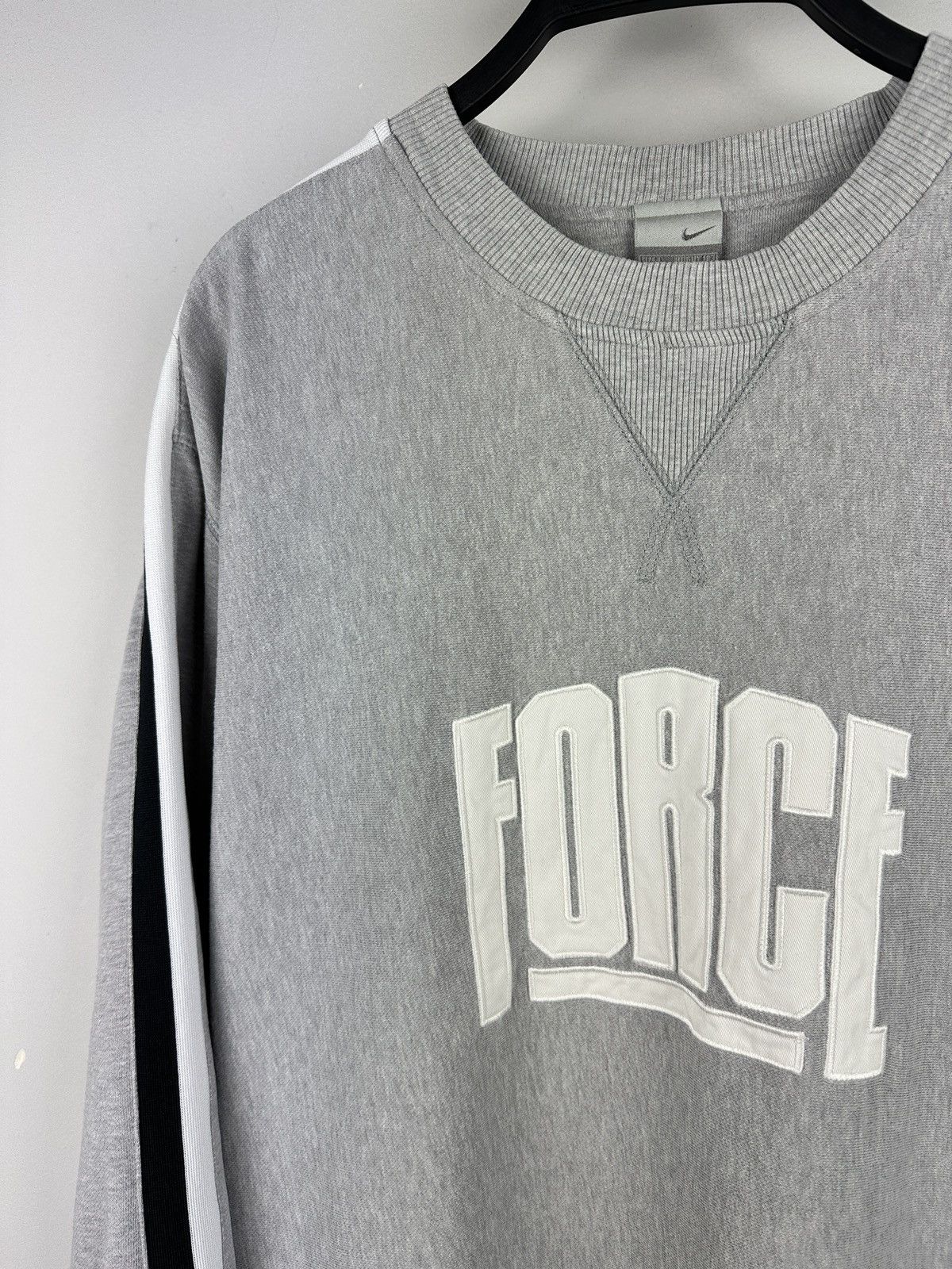 Nike × Vintage Vintage Y2K Nike Air Force Big Logo Baggy Sweatshirt Grey Size US L / EU 52-54 / 3 - 2 Thumbnail