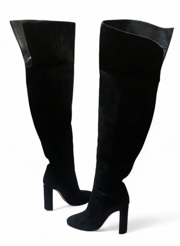 Dior Dior Pleats Knee High/Thigh High Suede Boots Size US 7 / IT 37 - 8 Thumbnail