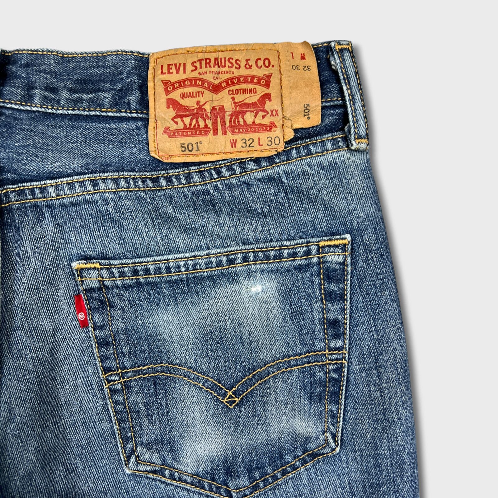 Levi's × Vintage Levi's 501 Jeans 32x29 Original Fit Straight Leg Denim Pants Size US 32 / EU 48 - 6 Thumbnail