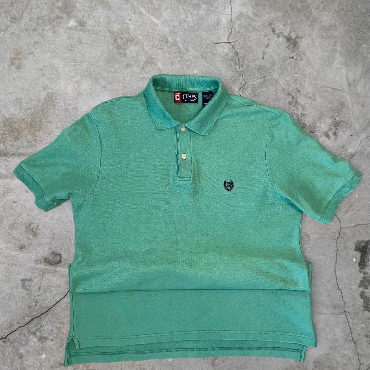 Chaps Vintage Chaps Crest Logo Polo Shirt Mint Green Size Small Size US S / EU 44-46 / 1 - 1 Thumbnail