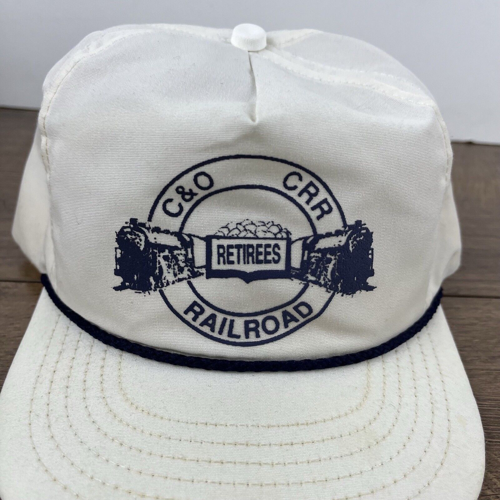 Other C&O CRR Railroad Hat Snapback Hat White Hat Adjustable White Size ONE SIZE - 7 Thumbnail