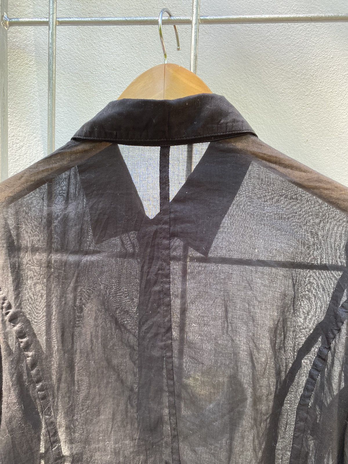 Sunao Kuwahara SUNAO KUWAHARA Black Silk Long-Sleeve Shirt Size M / US 6-8 / IT 42-44 - 8 Thumbnail