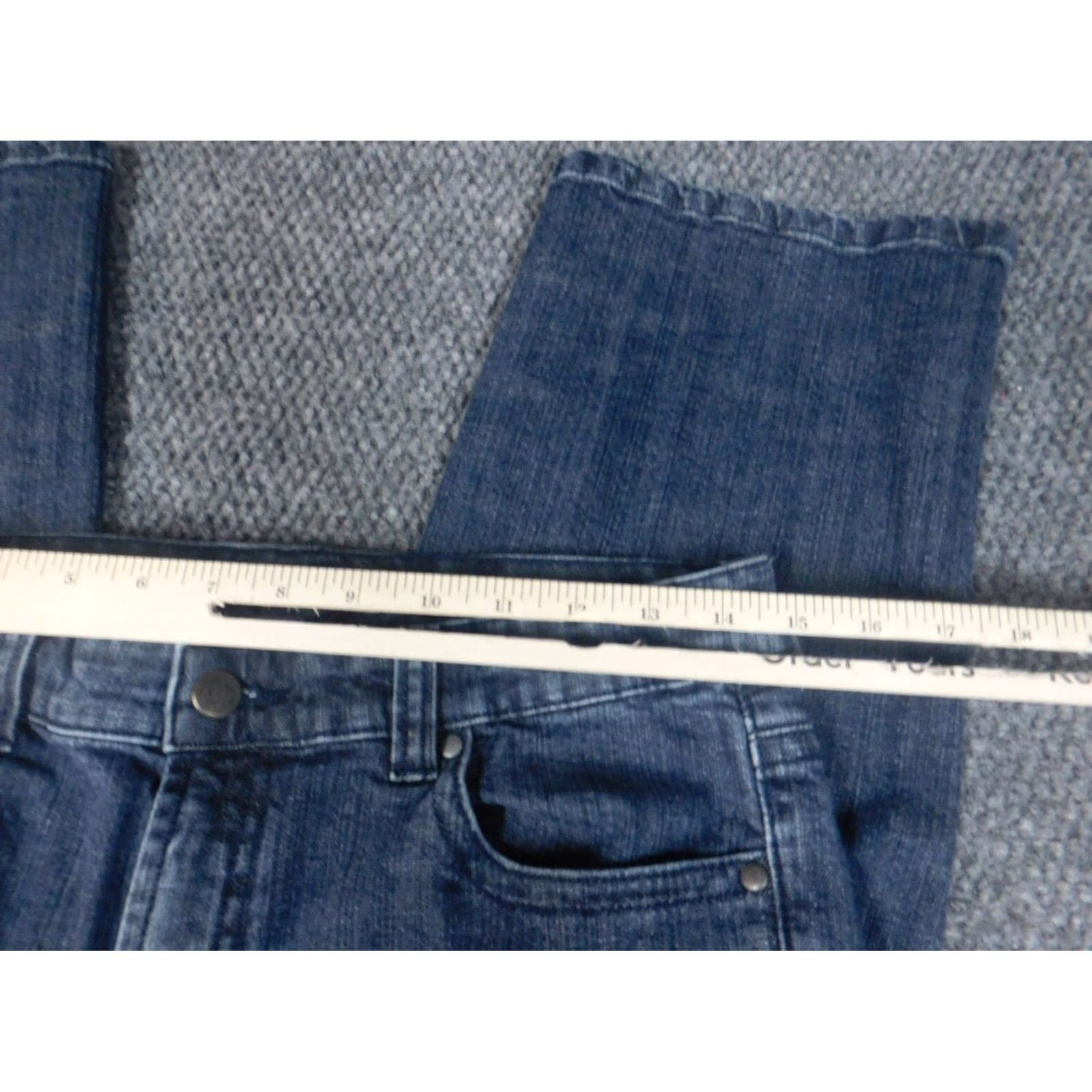 Vintage Chico's Jeans Womens Straight Denim 0.5 Blue Stretch Zipper Regular Inseam 20" Old?: No Size 29" - 2 Thumbnail
