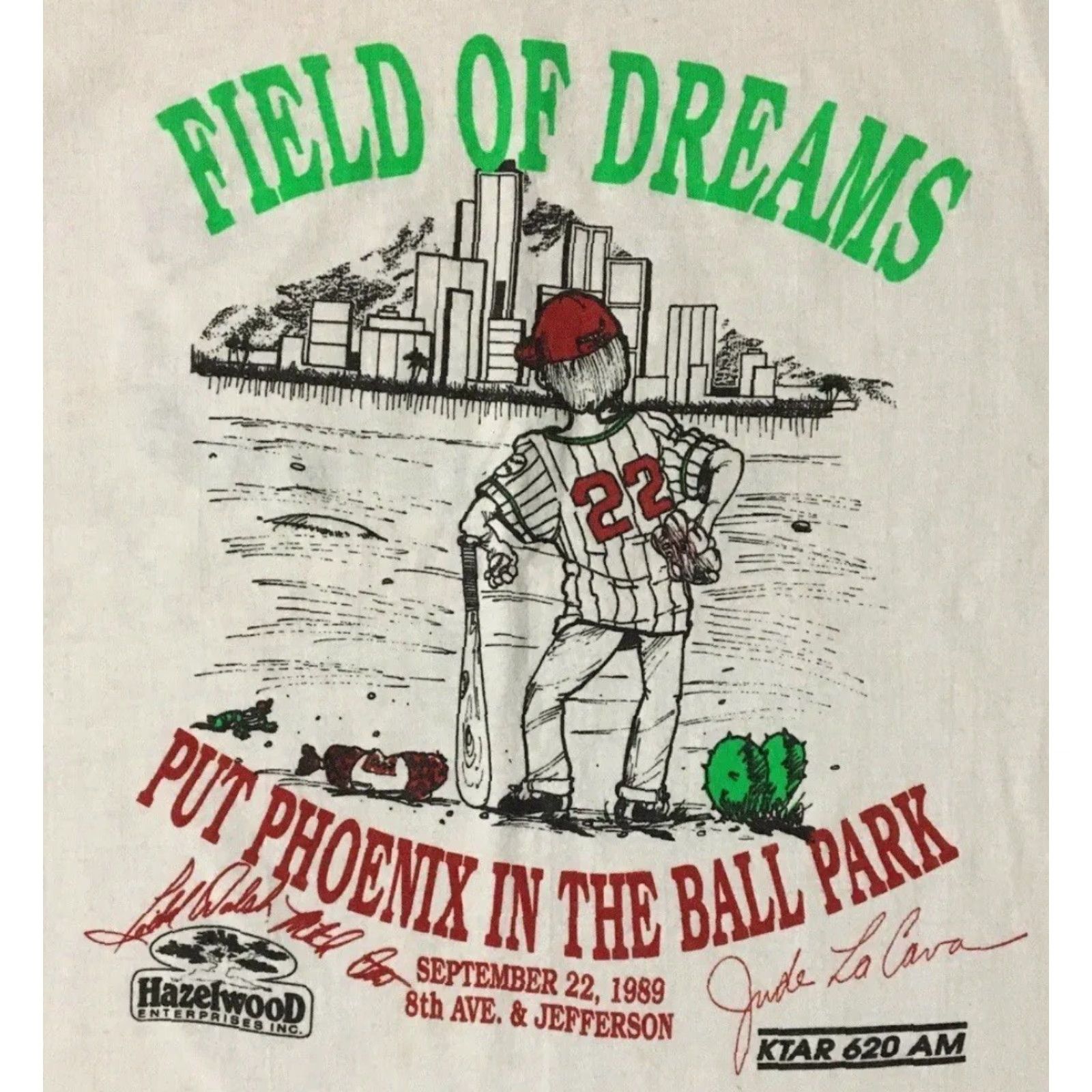 Vintage Vtg 80s Give Phoenix A Ball Park Faded Shirt XS USA Arizona Baseball Grunge 90s Size US XS / EU 42 / 0 - 3 Thumbnail