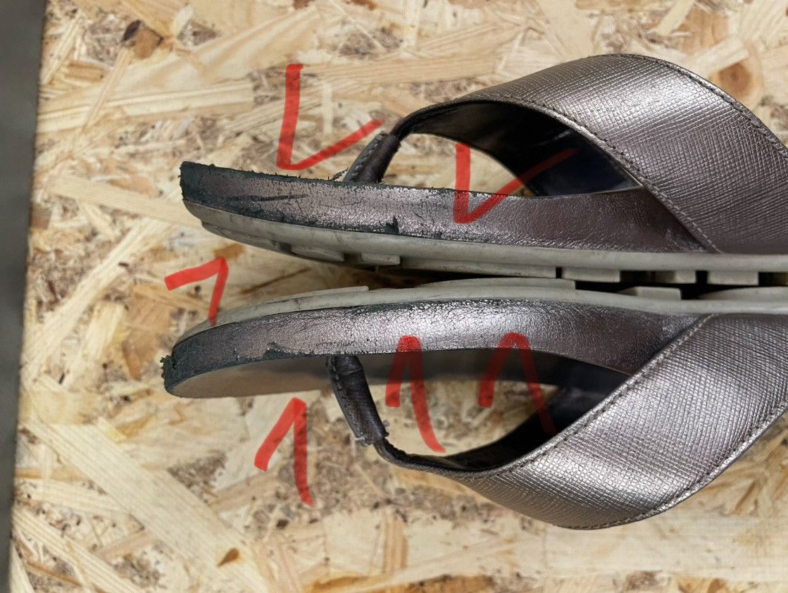 Prada Prada sandals size 39 silver Size US 9 / IT 39 - 13 Thumbnail