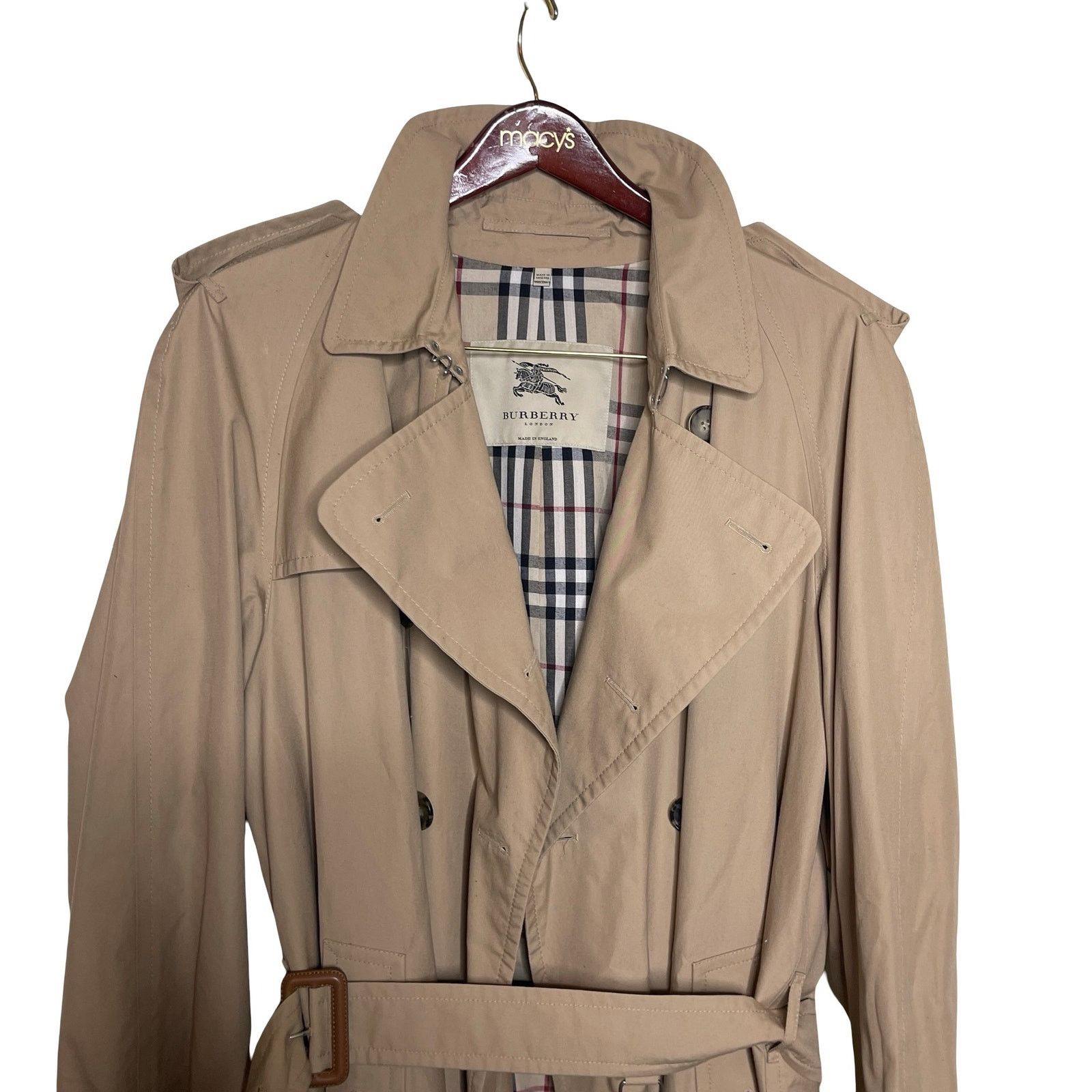 Burberry Burberry Classic Long tan Beige trench coat plaid lining Size US L / EU 52-54 / 3 - 2 Thumbnail