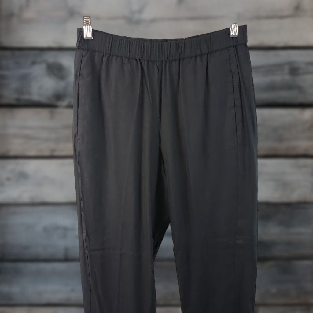 J. Jill J Jill Pants Womens Linen Stretch Pull On Size S Black Mid Rise Cuffed Size 28" / US 6 / IT 42 - 1 Thumbnail