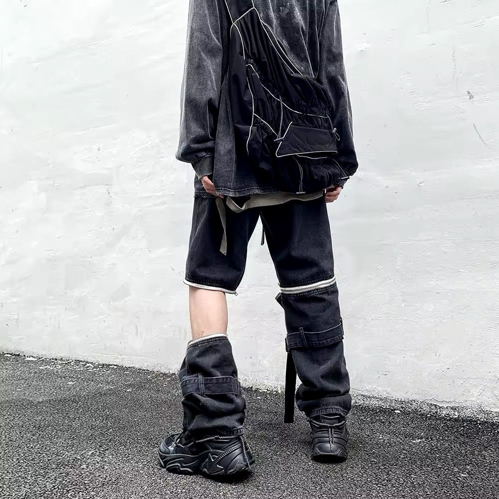 Japanese Brand × Jean Retro Detachable Zipper Wide Leg Design Cargo Pants Size US 30 / EU 46 - 4 Thumbnail