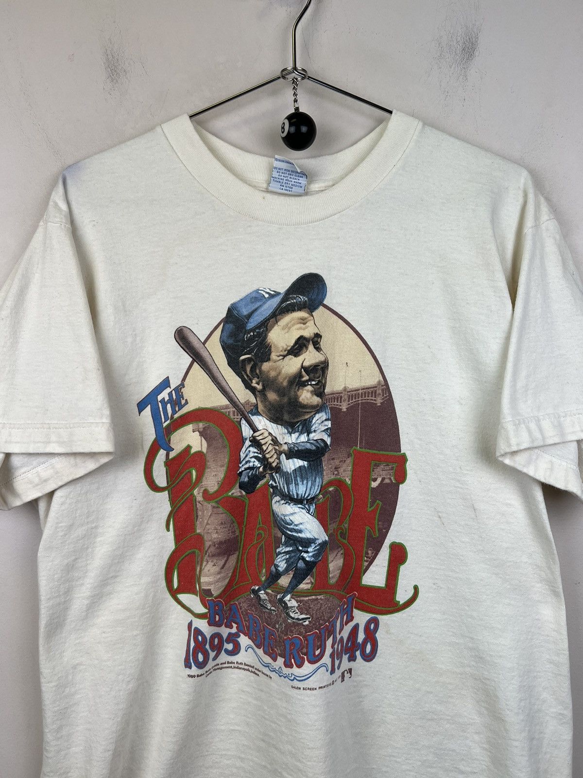 MLB Vintage Rare 1989 Babe Ruth Salem Sportswear Tee Size US XL / EU 56 / 4 - 2 Thumbnail
