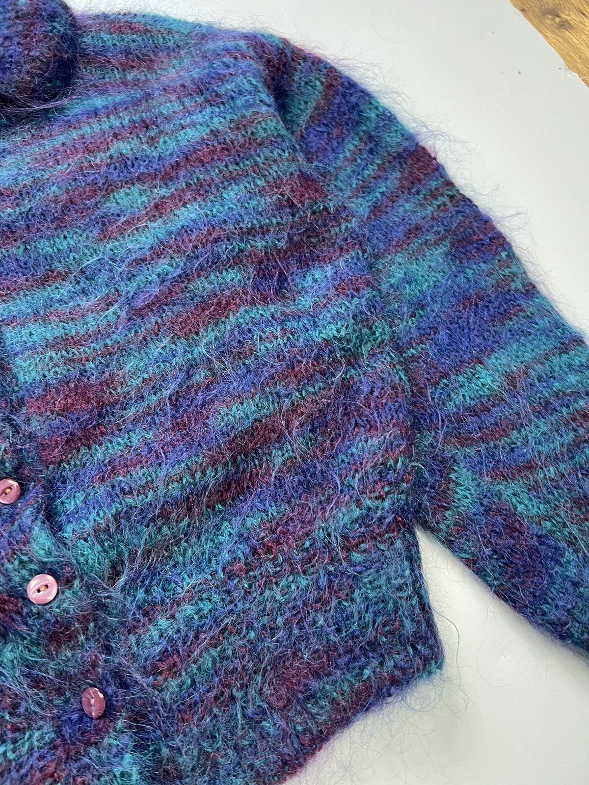 Japanese Brand Blue mohair boxy cardigan Size US S / EU 44-46 / 1 - 5 Thumbnail
