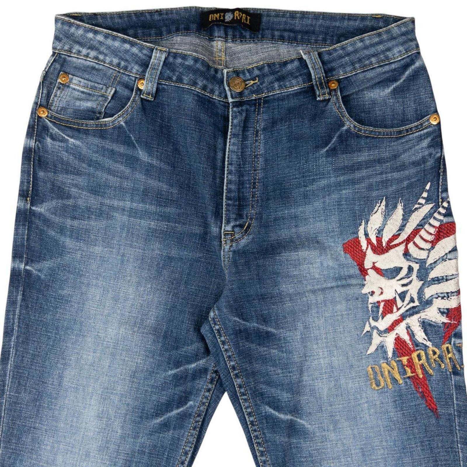 Onia Vintage Oniarai Embroidered Devil Japanese Denim Jeans W36 Size US 36 / EU 52 - 1 Thumbnail