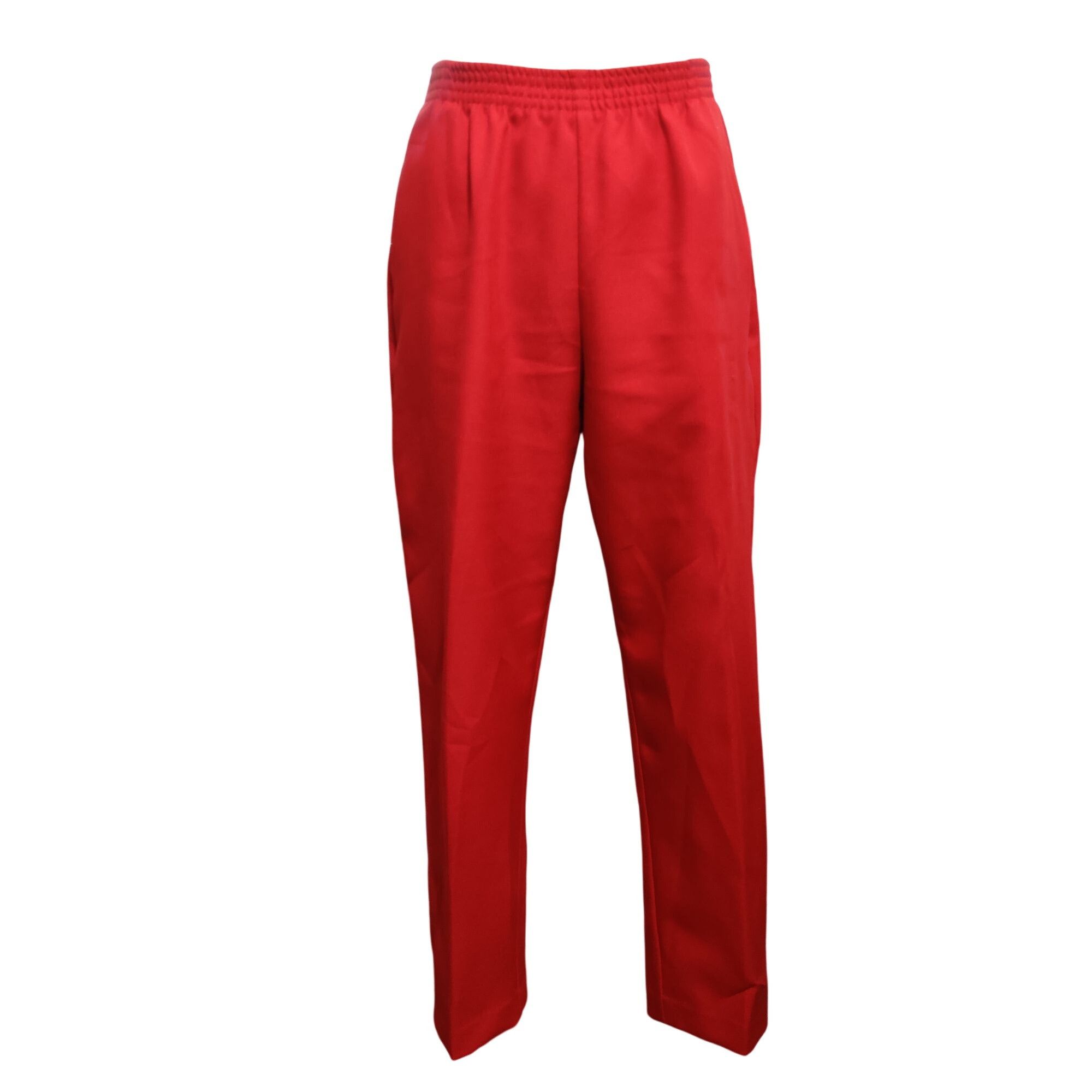 Vintage Donnkenny 14P Red Pull-On Pants Petite Classic Fit Trousers Size 30" / US 8 / IT 44 - 1 Thumbnail