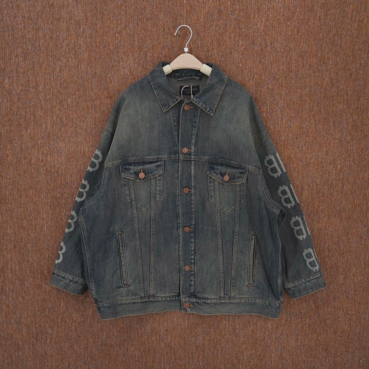 Balenciaga Balenciaga Denim Printed Jacket S Women Size S / US 4 / IT 40 - 1 Thumbnail
