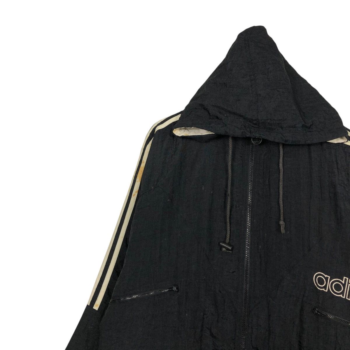 Adidas 🔥VINTAGE NYLON BOMBER JACKET ADIDAS BIG LOGO EMBROIDERY Size US M / EU 48-50 / 2 - 9 Thumbnail