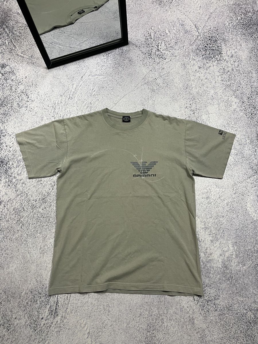 Giorgio Armani Vintage Y2K Armani Jeans Big Logo Graphic T Shirt Streetwear Size US M / EU 48-50 / 2 - 1 Thumbnail