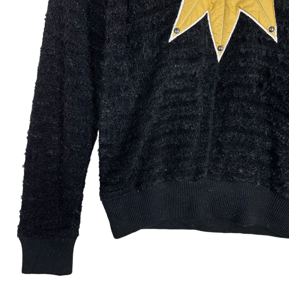 Aran Isles Knitwear × Japanese Brand 🔥 DI MAGGIO MIXED DOUBLE KNIT MOHAIR JUMPER Size US L / EU 52-54 / 3 - 7 Thumbnail