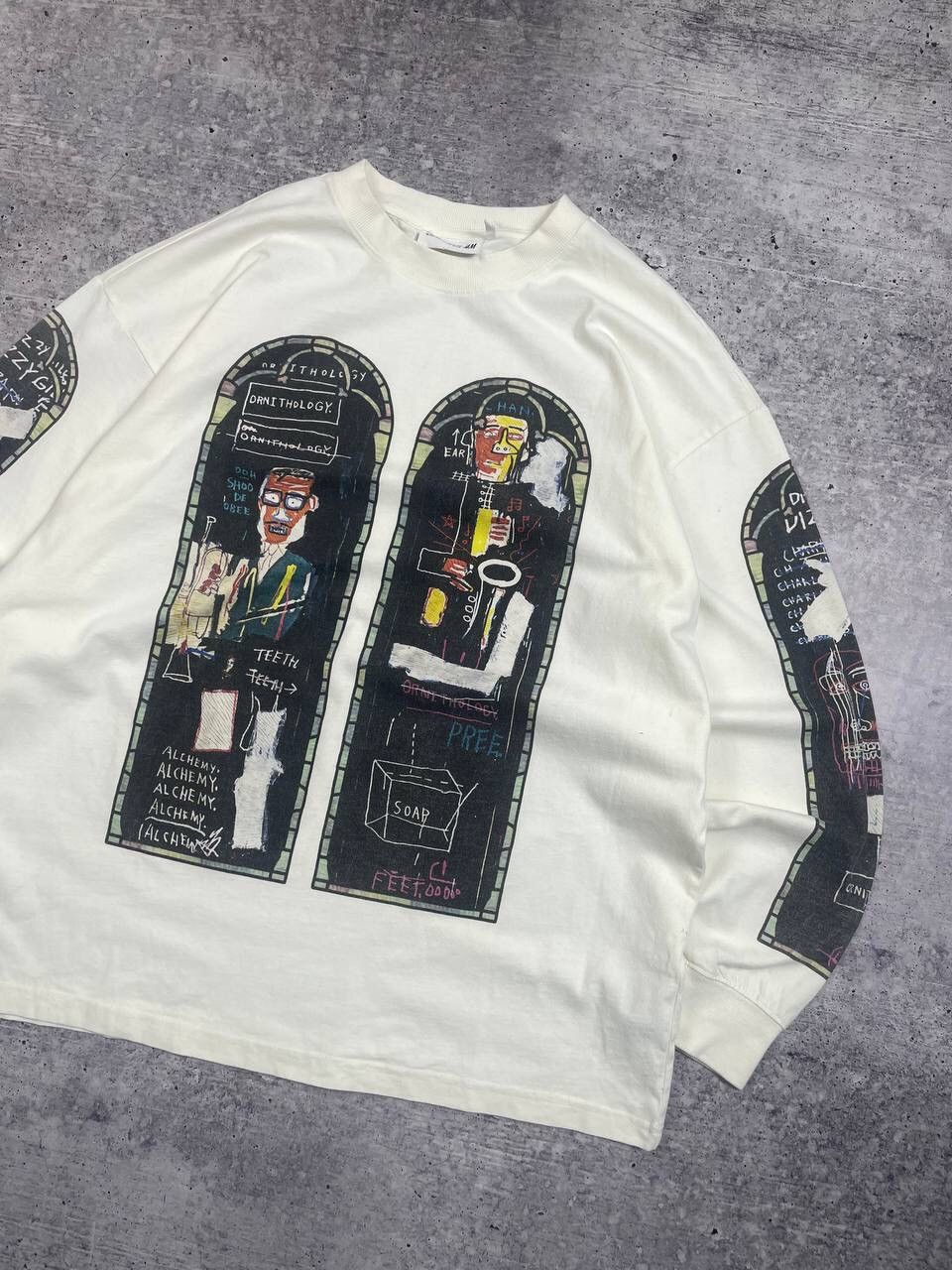 H&M × Jean-Michel Basquiat × Who Decides War Who Decides War H&M Long Sleeve Printed Tee T-Shirt Y2K Size US L / EU 52-54 / 3 - 4 Thumbnail