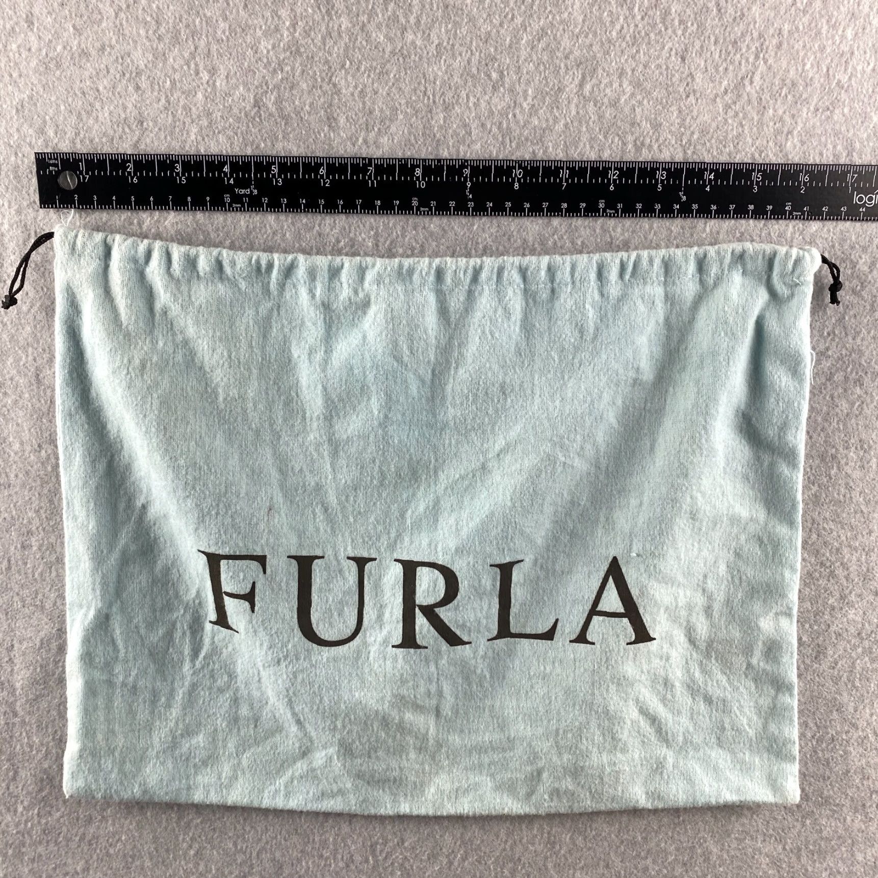Furla Furla Duster Bag Blue 14x16 Pull String Drawstring Bag - Furla 14x16 Blue Duster Bag Size ONE SIZE - 6 Thumbnail