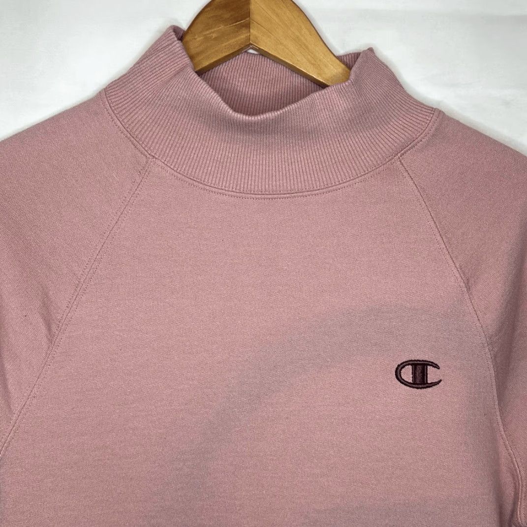 Champion Champion Sweatshirt Pink Mock Neck Womens M Medium Pullover Athletic Activewear Regular Size Size M / US 6-8 / IT 42-44 - 3 Thumbnail