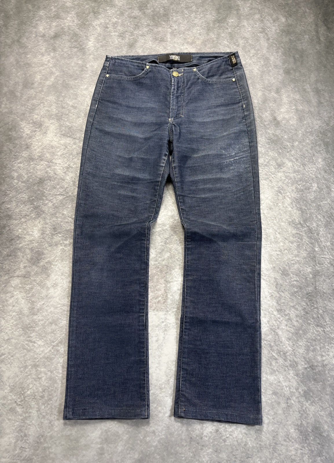Versace × Versace Jeans Couture × Vintage Vintage Versace Jeans Couture Corduroy Trousers 1990s 2000s Size 28" / US 6 / IT 42 - 1 Thumbnail
