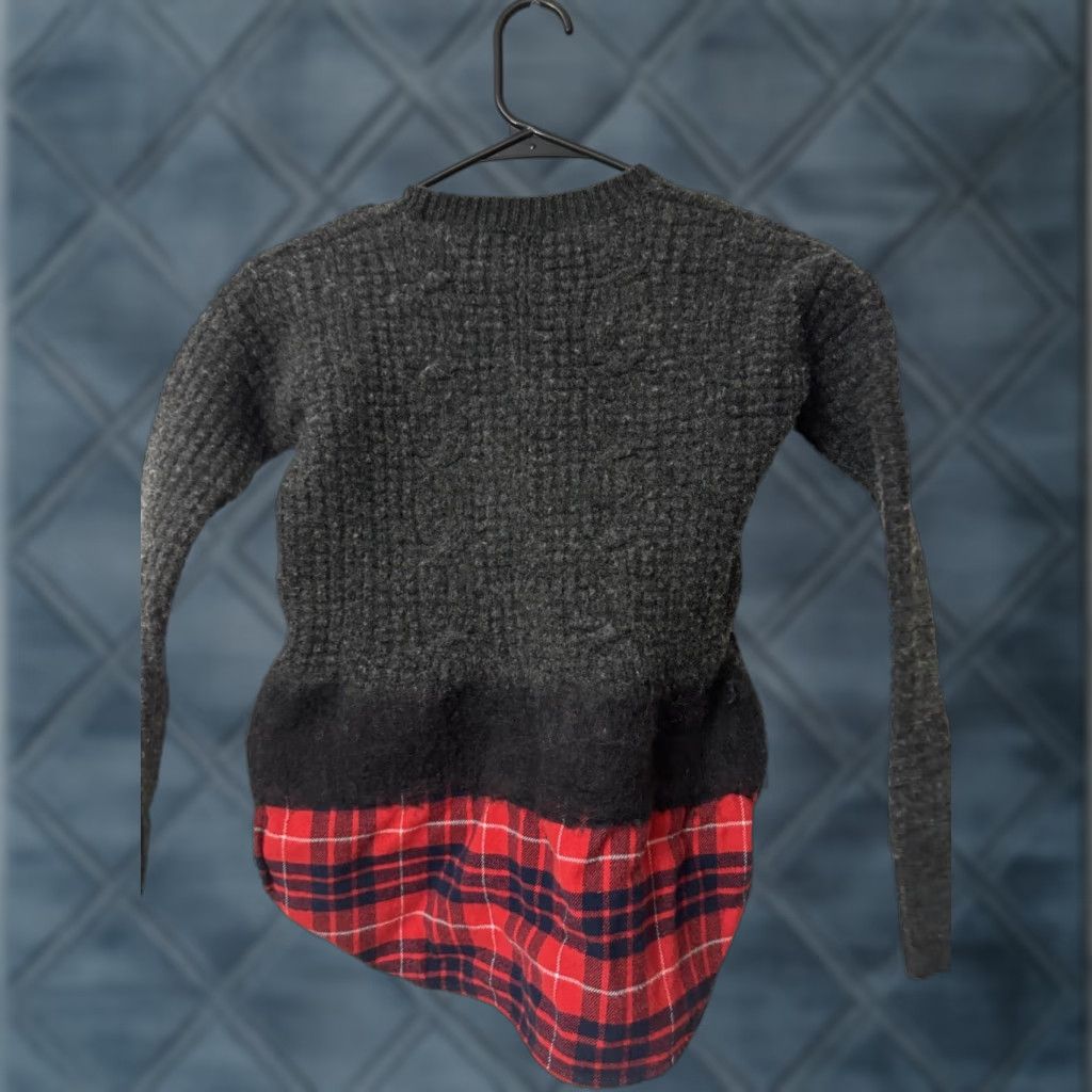 Madewell Madewell Wintermix Cable Knit Plaid Ombre Sweater Cotton Wool Blend Pullover 2XS Size XXS / US 00 / IT 34 - 1 Thumbnail