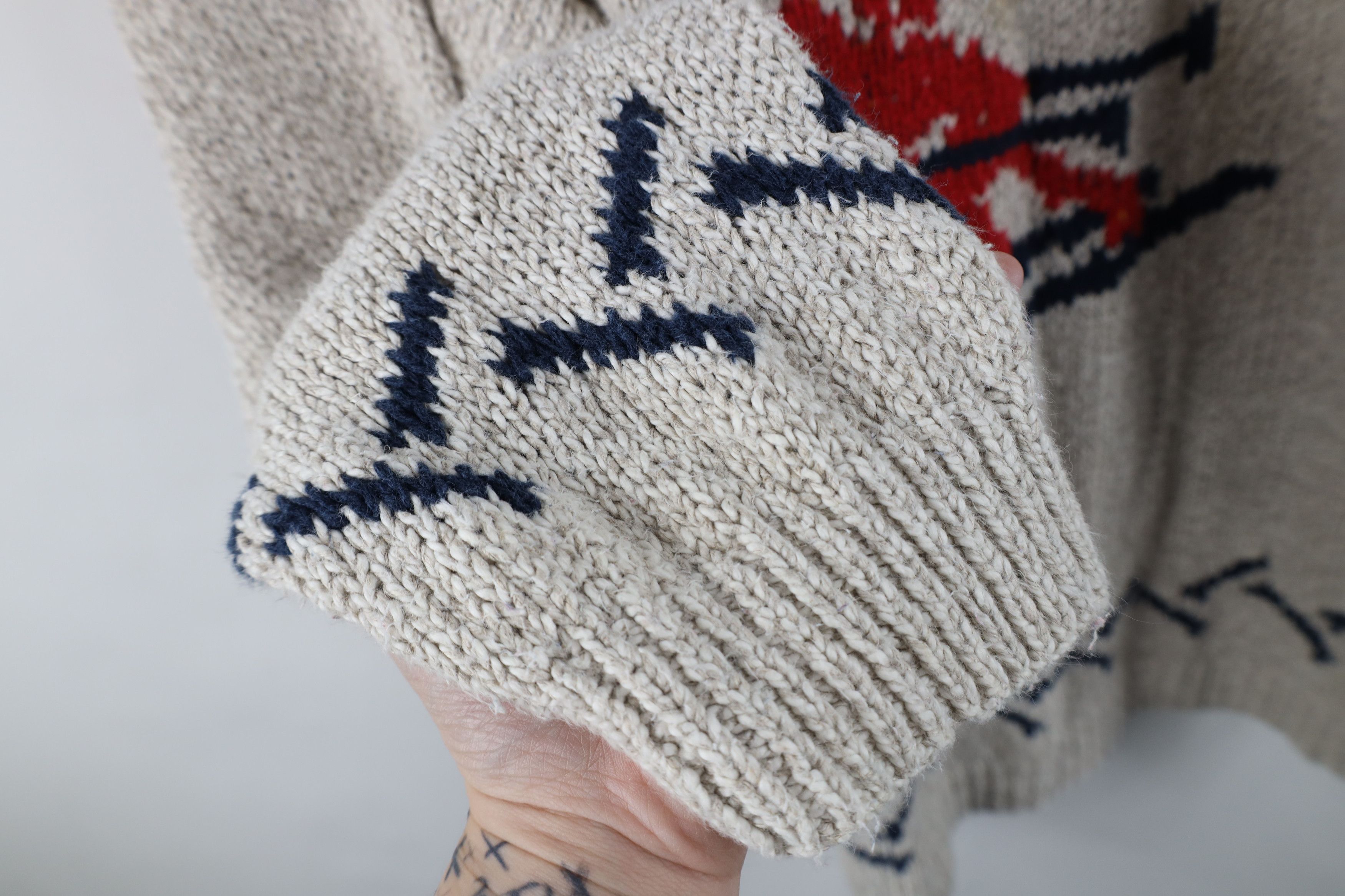 Vintage Vintage 90s Streetwear Hand Knit Christmas Ski Sweater Size XXL / US 16-18 / IT 52-54 - 11 Thumbnail