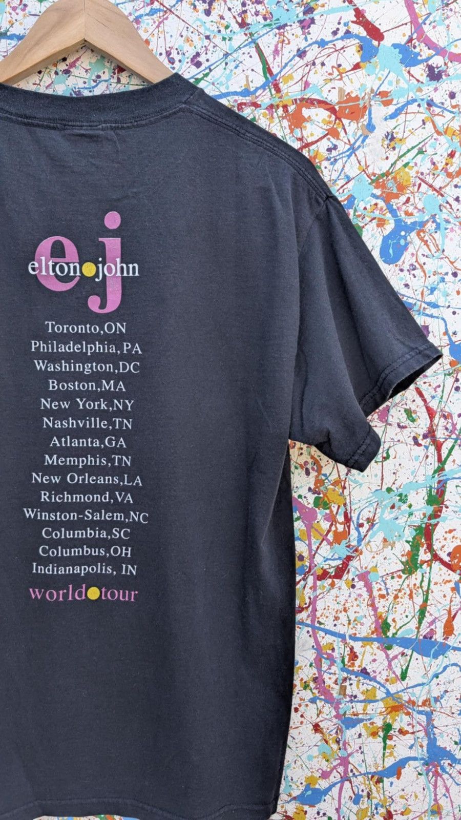 Delta Vintage Elton John tshirt 90s world tour band tee large Size US L / EU 52-54 / 3 - 6 Thumbnail