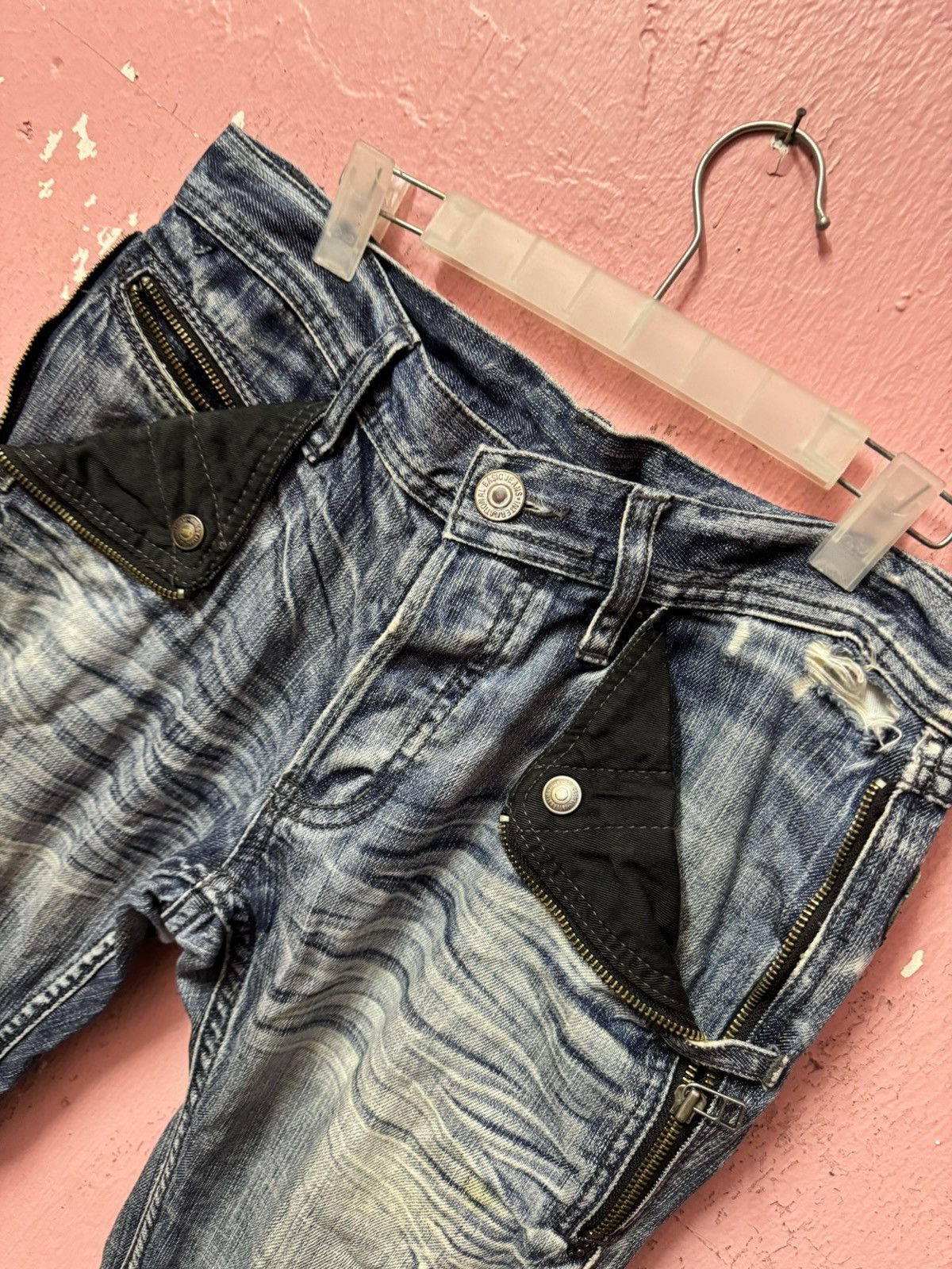 If Six Was Nine RUPERT DISTRESSED PUNK STYLE JEANS Size US 32 / EU 48 - 3 Thumbnail