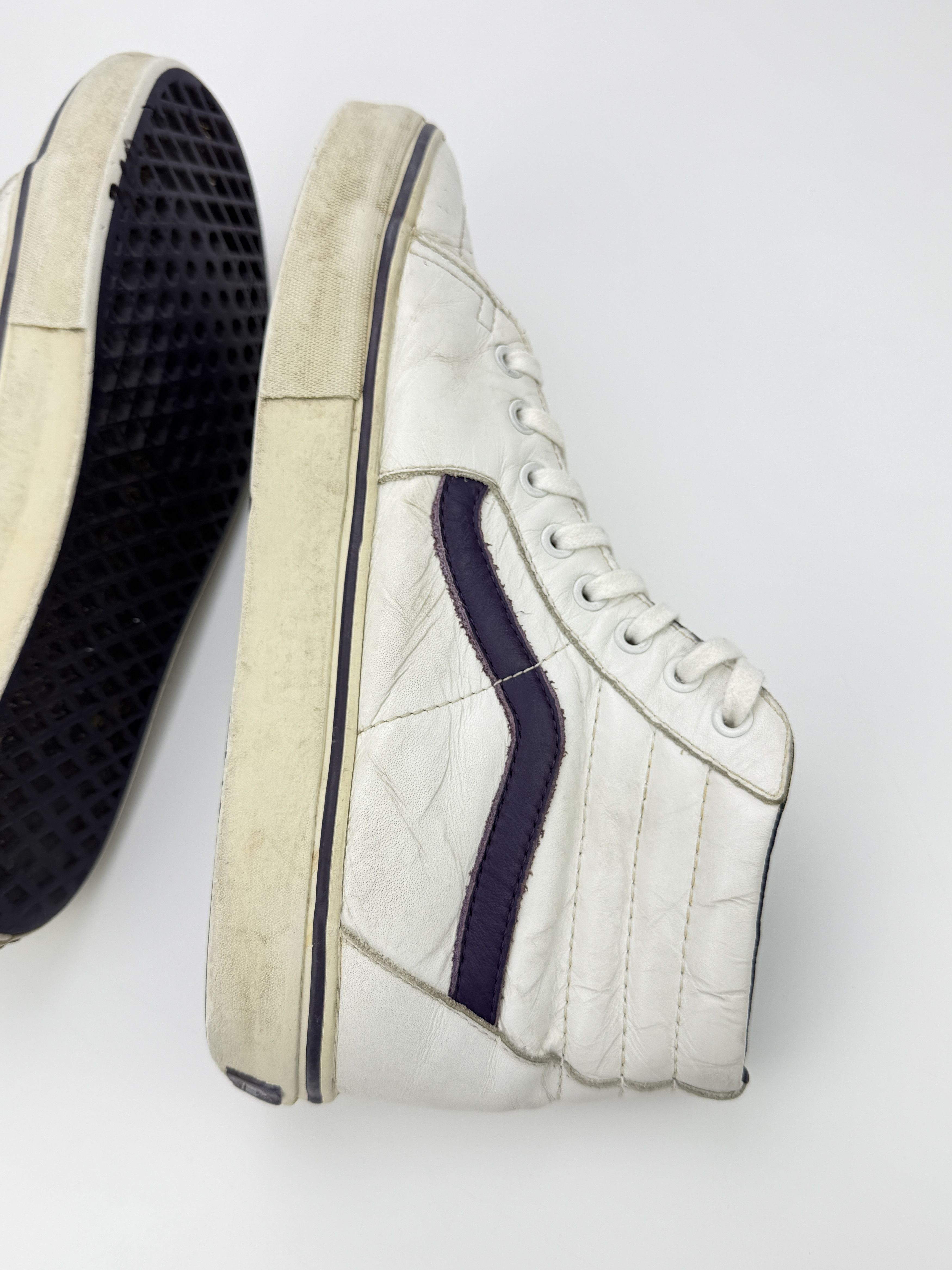 Marc Jacobs × Vans Vans Marc Jacobs White Leather Mid Sneakers Shoes Size US 9 / EU 42 - 8 Thumbnail