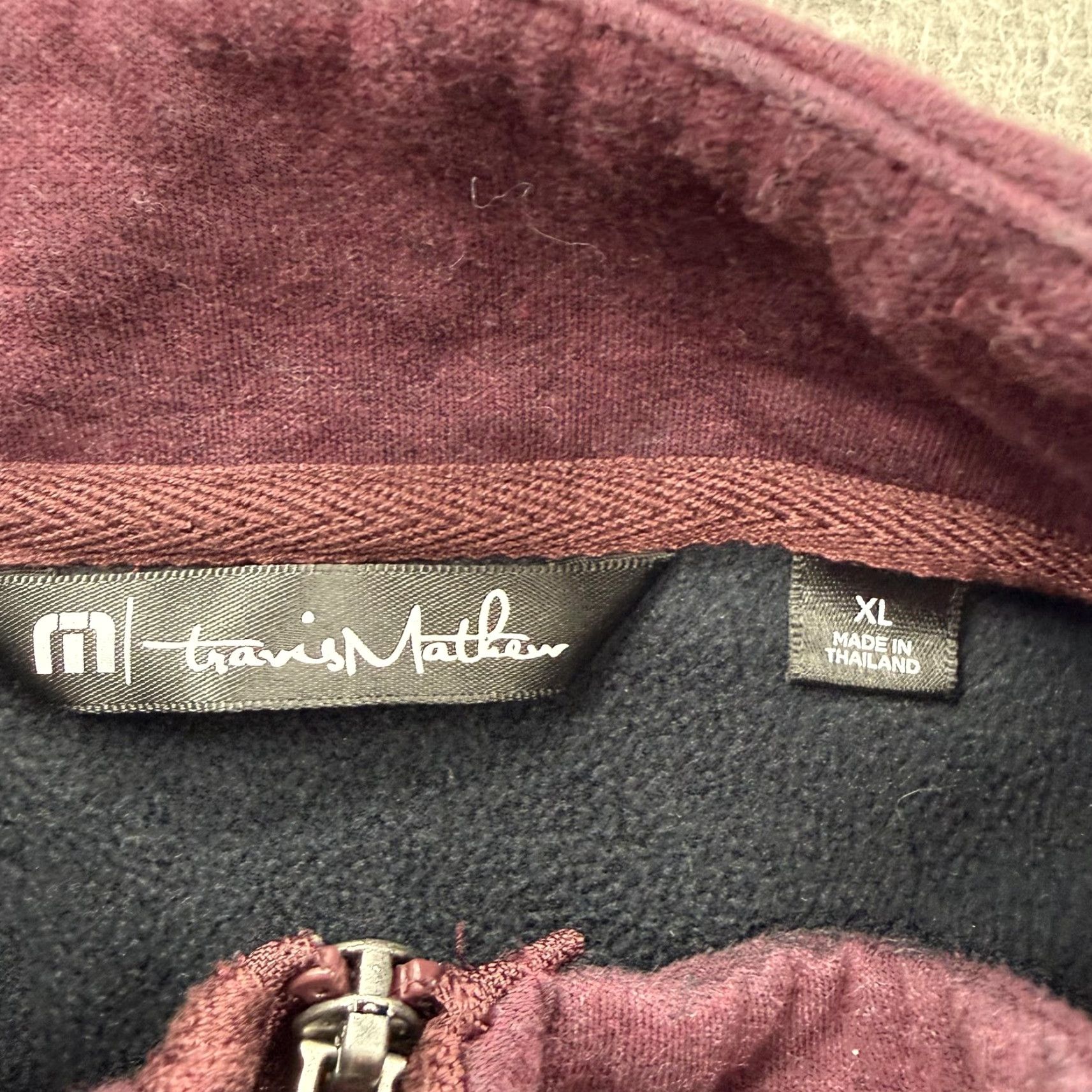 TravisMathew Travis Mathew Sweatshirt Mens XL Purple 1/4 Zip Mock Neck Fleece Golf Pullover Size US XL / EU 56 / 4 - 3 Thumbnail