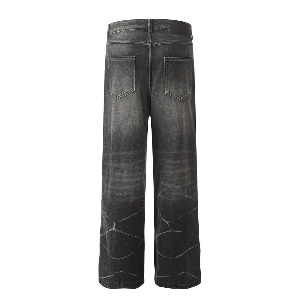 Jean Men's punk distressed washed button-down casual jeans Size US 32 / EU 48 - 2 Thumbnail