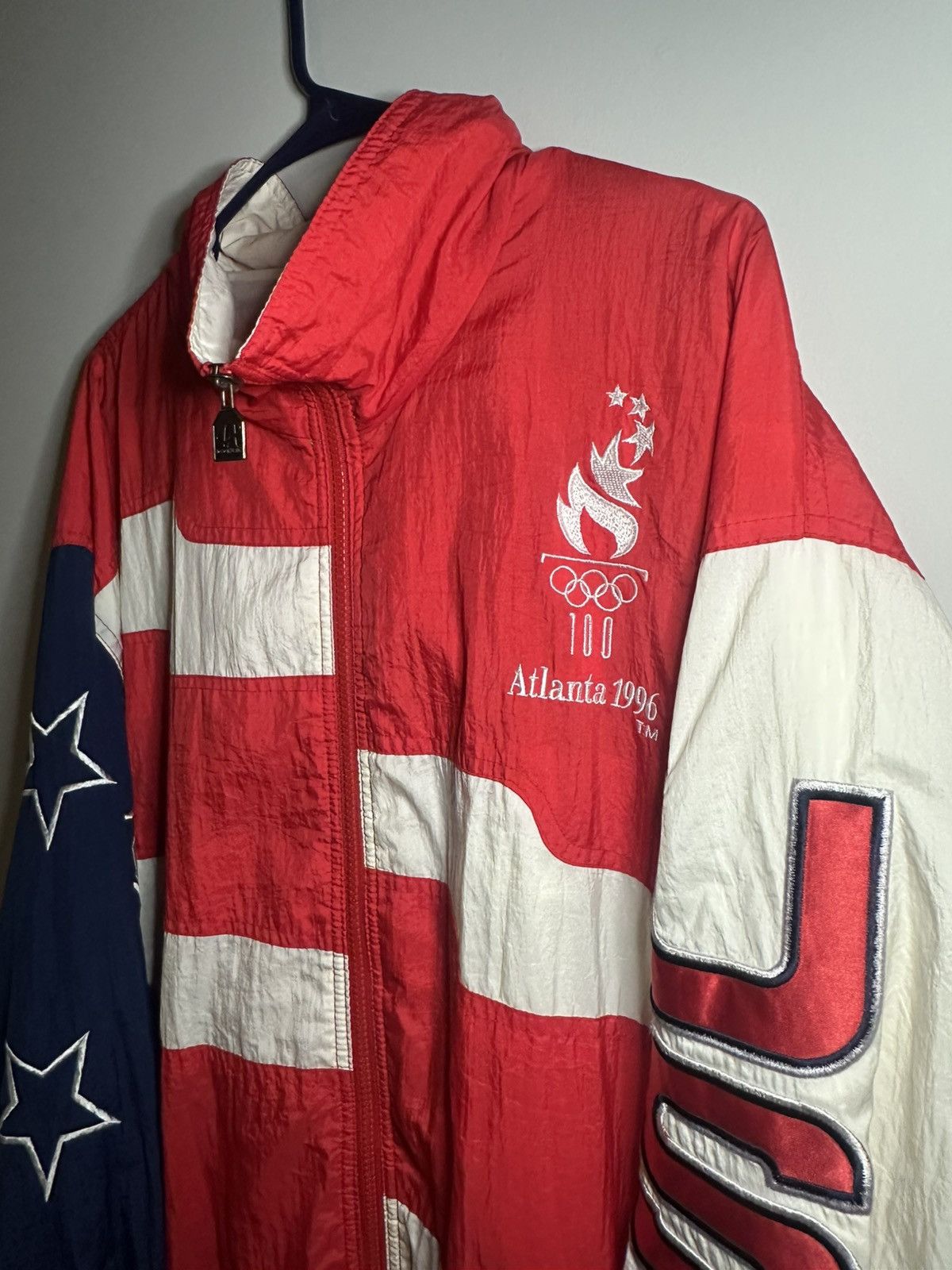Logo Athletic 1996 Atlanta Olympics USA track Jacket Size US L / EU 52-54 / 3 - 2 Thumbnail