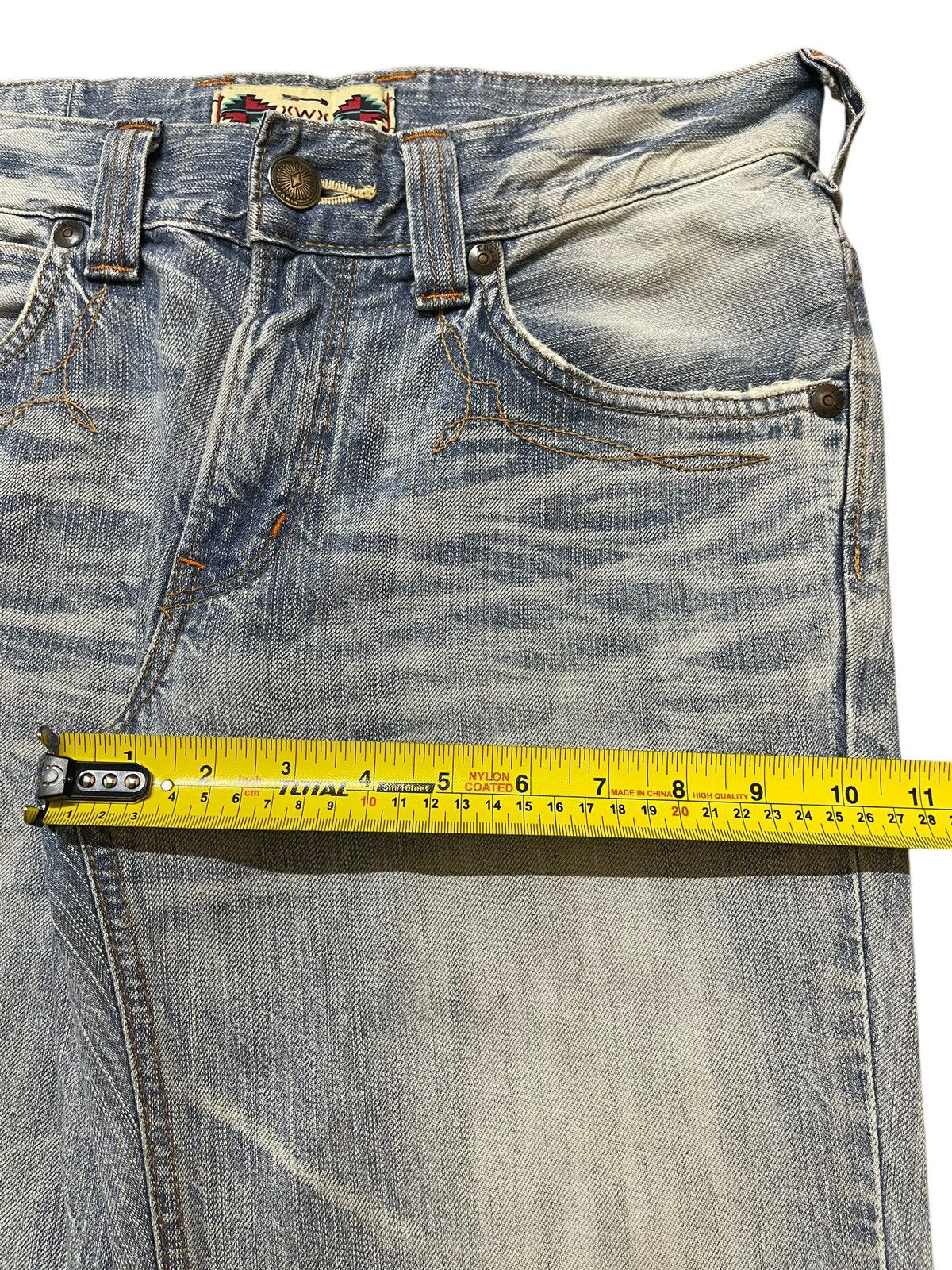 Edwin Edwin XV Exclusive Vintage Light Wash Distress Wide Leg Jean Size US 32 / EU 48 - 15 Thumbnail