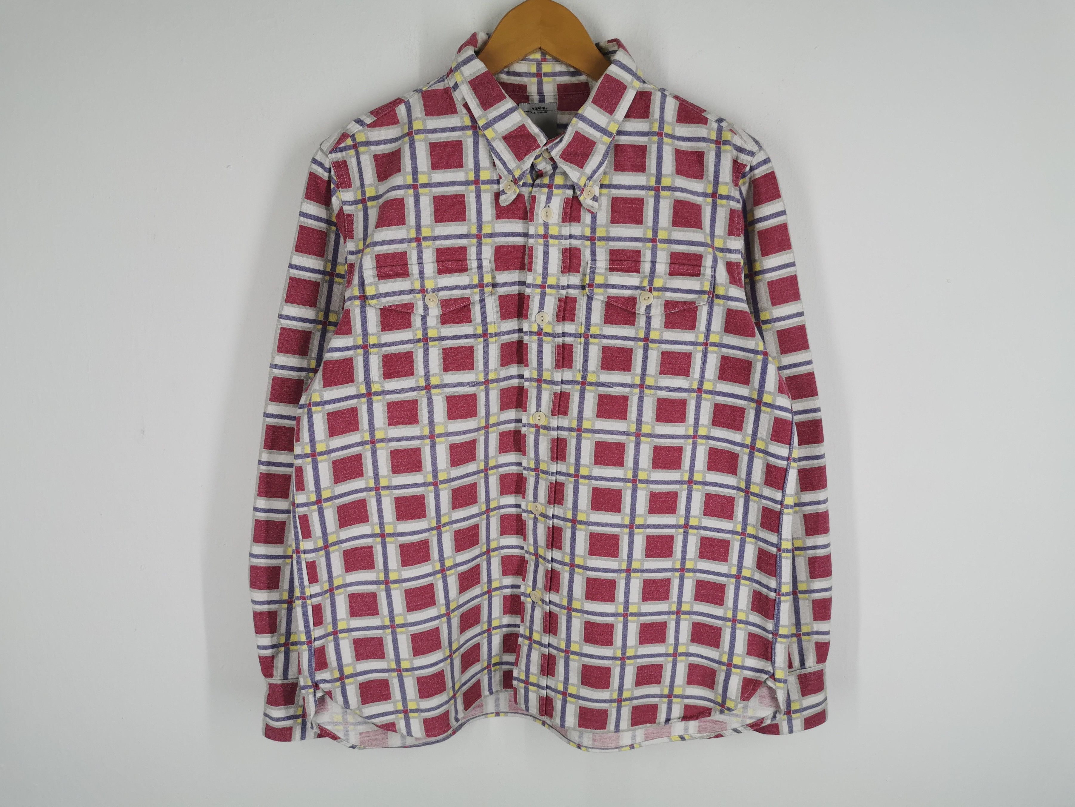 Visvim Vintage Visvim Checkered Flannel ButtonUps Made In Japan Size US M / EU 48-50 / 2 - 2 Thumbnail