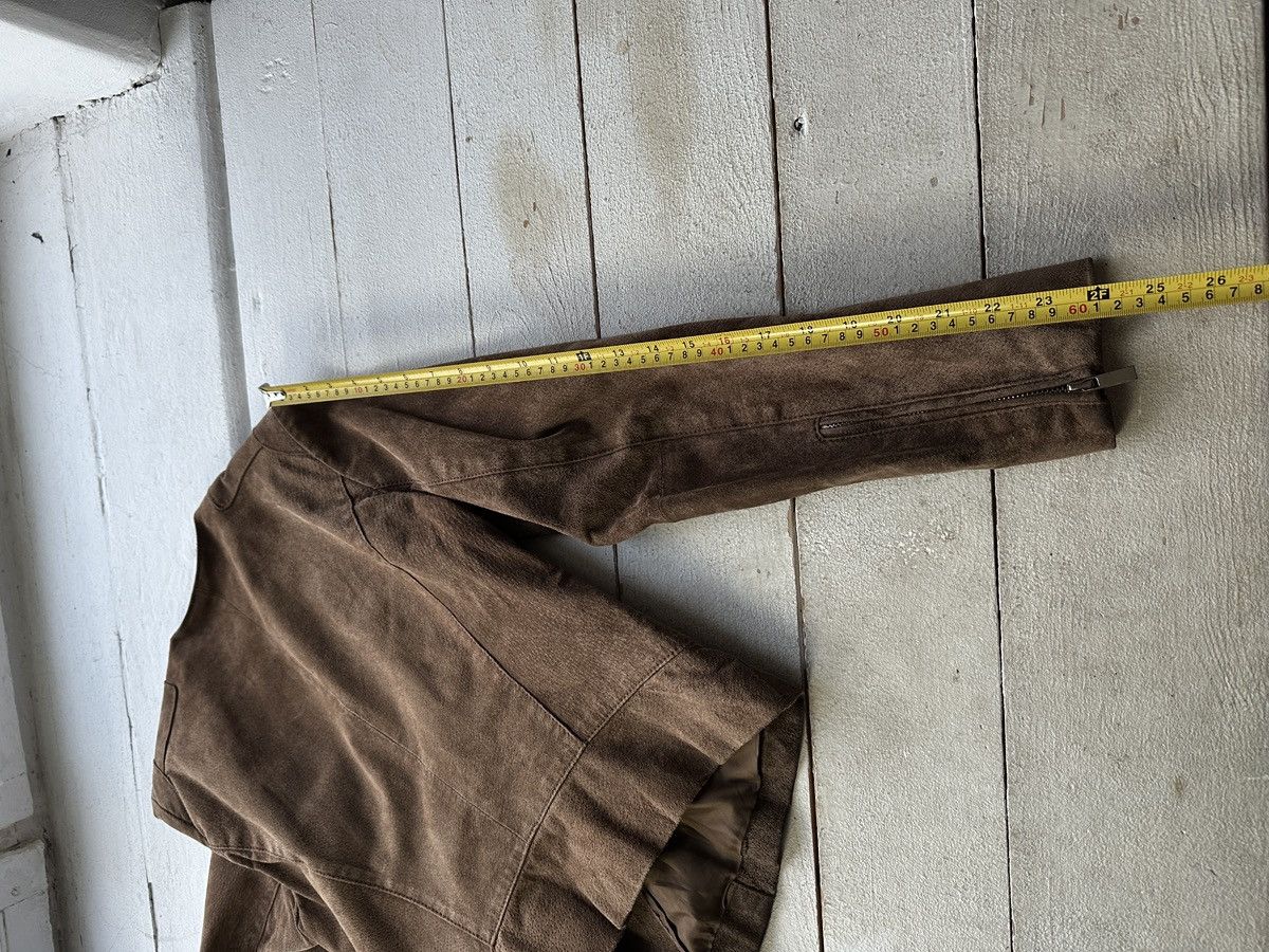 Other 🚨Y2K RICK OWENS TYPE DIRTY SLIM FIT ZIP LEATHER JACKET Size M / US 6-8 / IT 42-44 - 20 Thumbnail