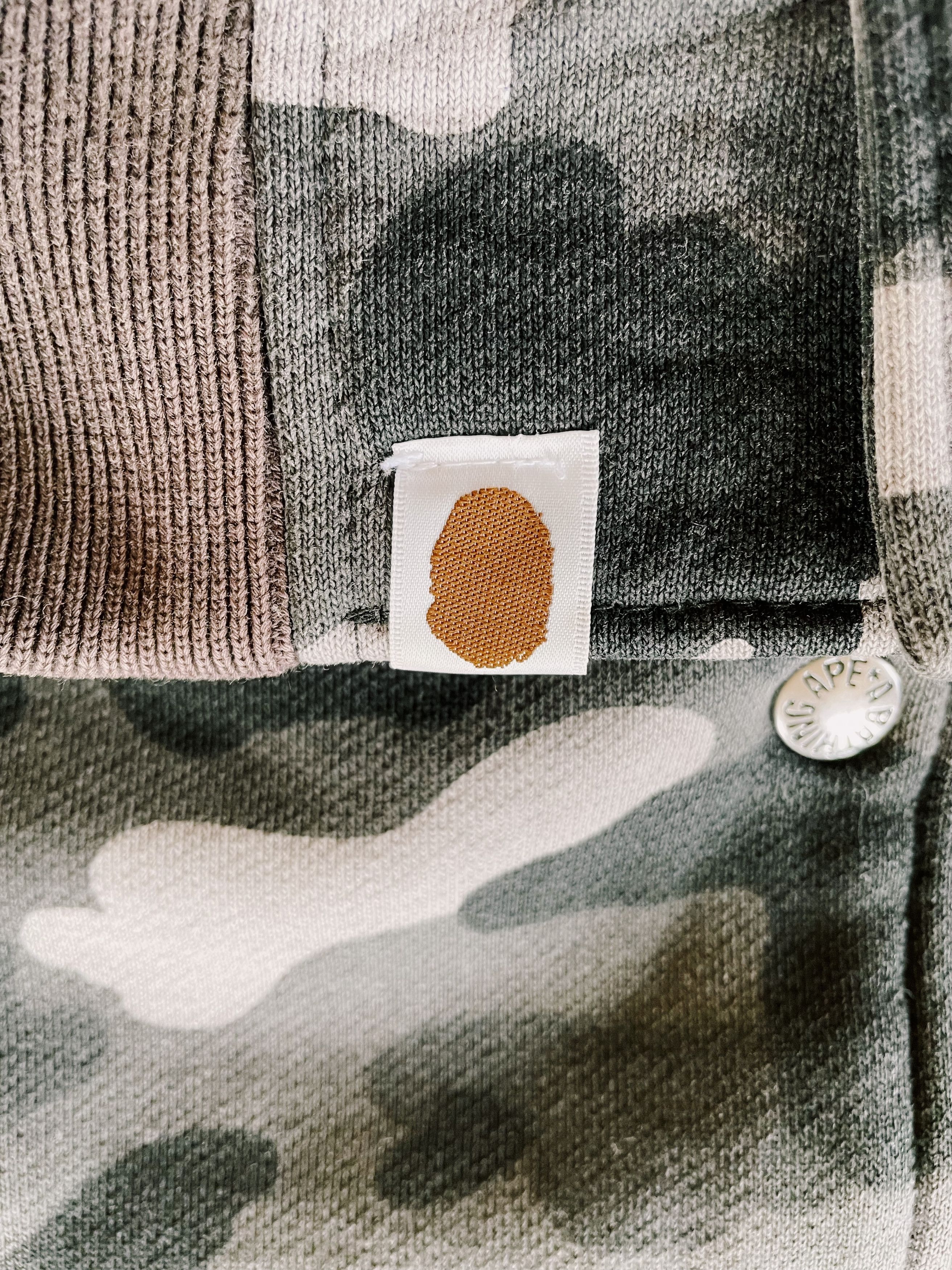 Bape A Bathing Ape Spellout Dark Camo Varsity Jacket