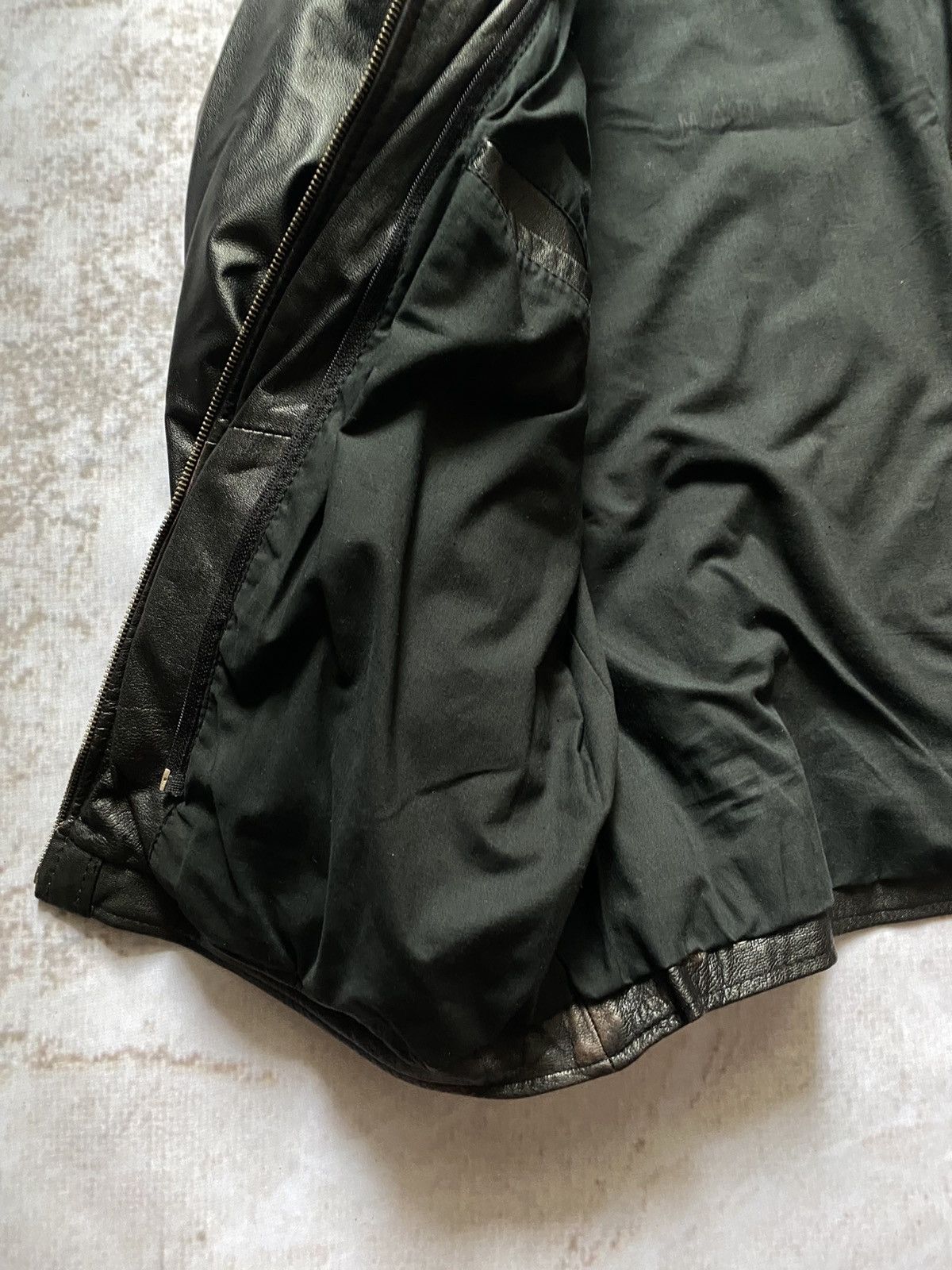 Genuine Leather Vintage Faded Leather Bomber Jacket Moto Y2K Schott Style XL Size US XL / EU 56 / 4 - 5 Thumbnail