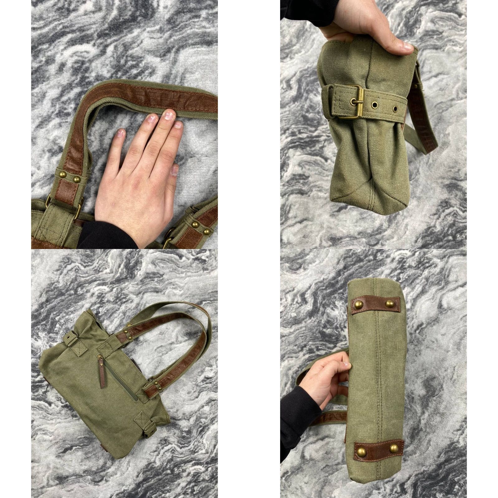Dolce & Gabbana VINTAGE Dolce&Gabbana DG Logo Bag Women Shoulder Bag Green Leather Size ONE SIZE - 8 Thumbnail