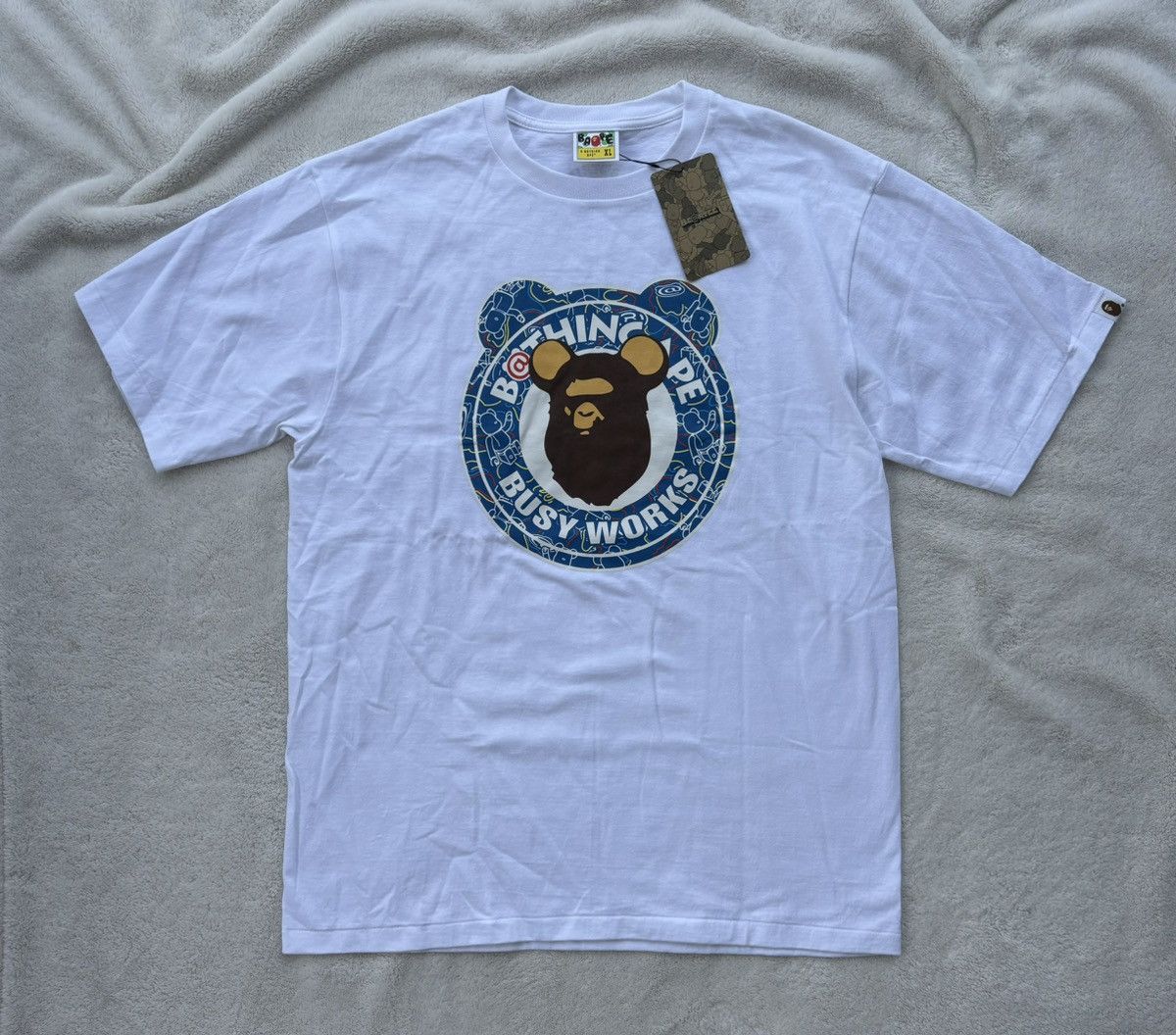Bape × Medicom Toy Bape x Medicom Bearbrick White Logo Tee Size US XXL / EU 58 / 5 - 1 Preview